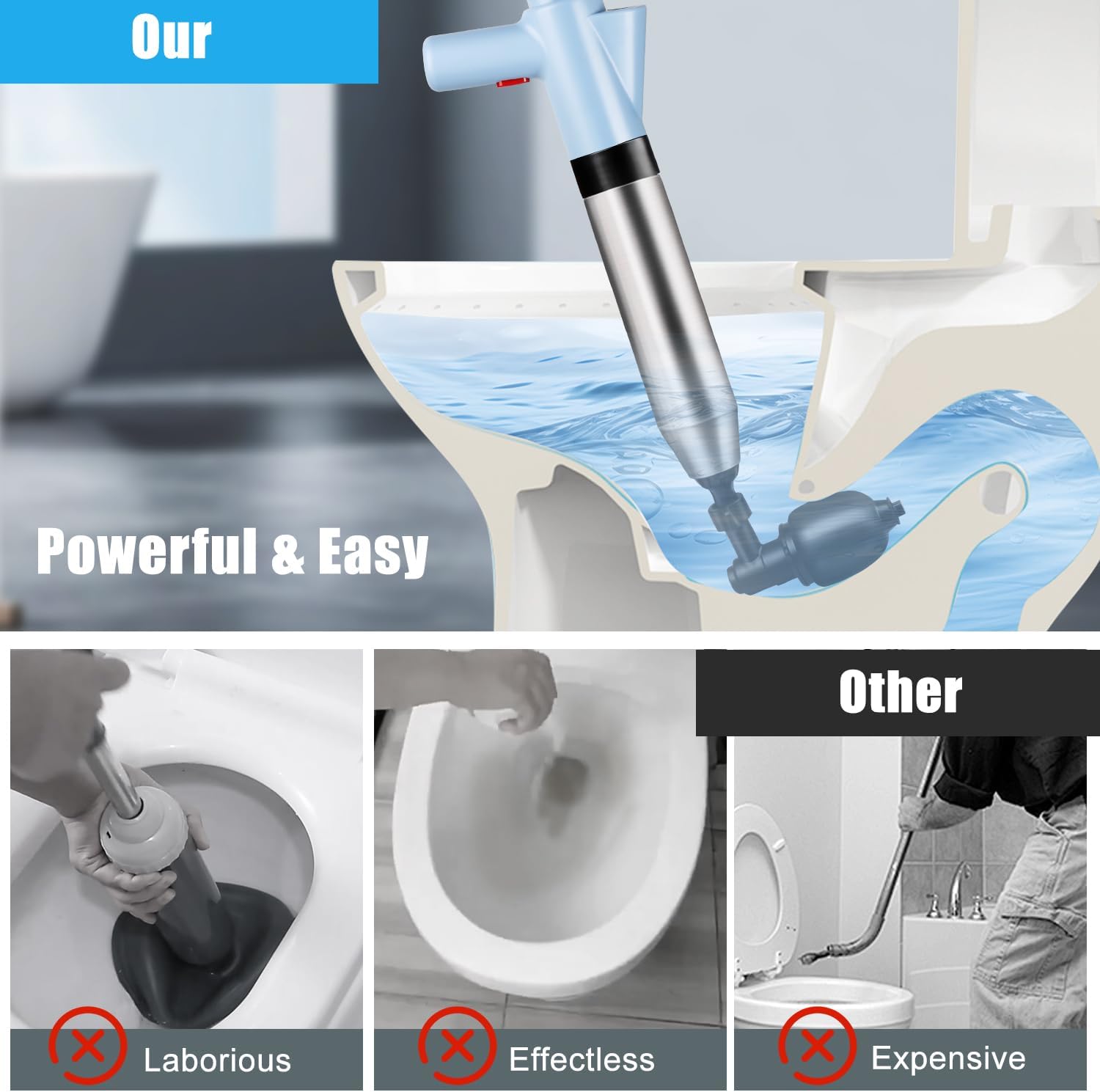 Effortless Toilet Plunger - WOHPW