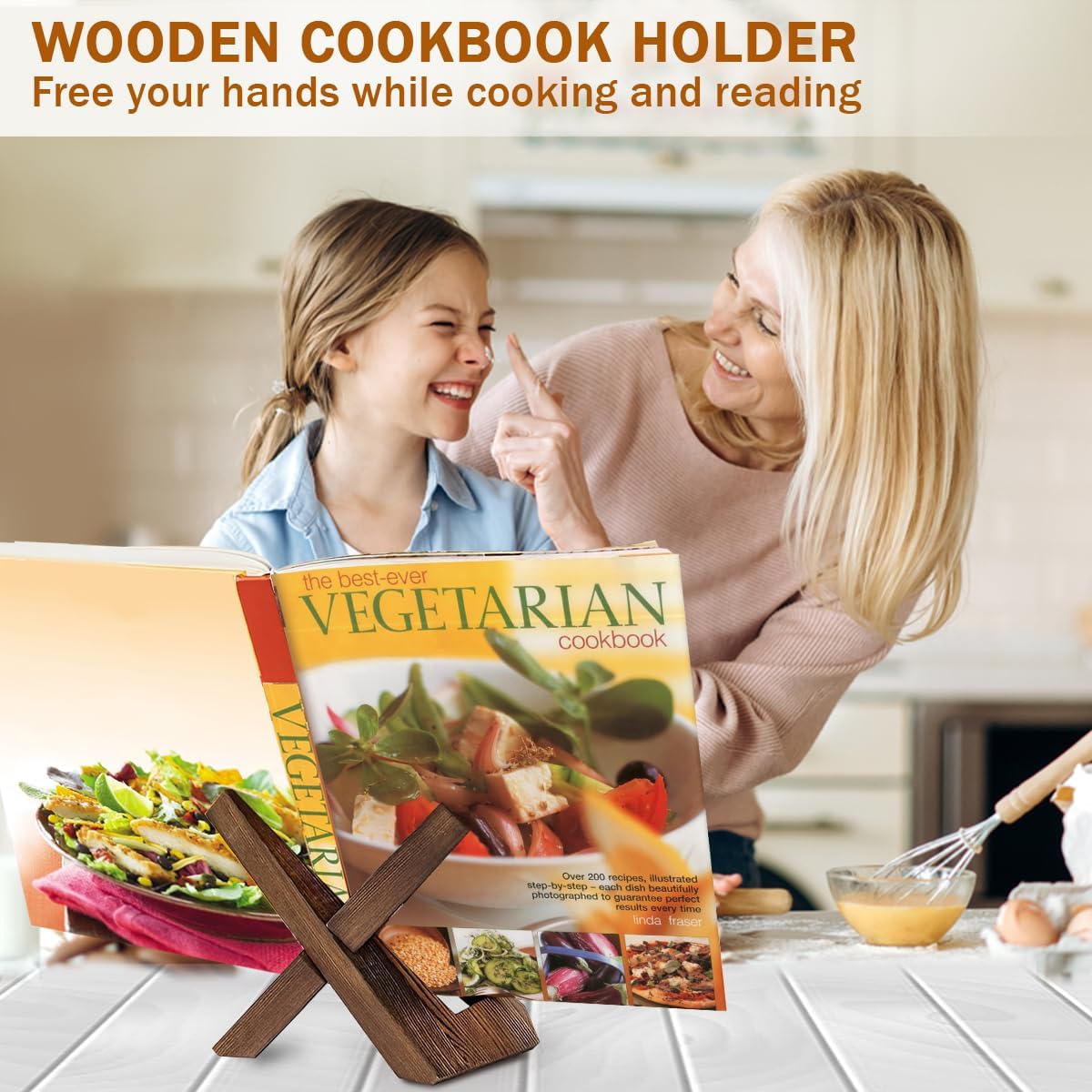 Handmade Wooden Cookbooks Holder