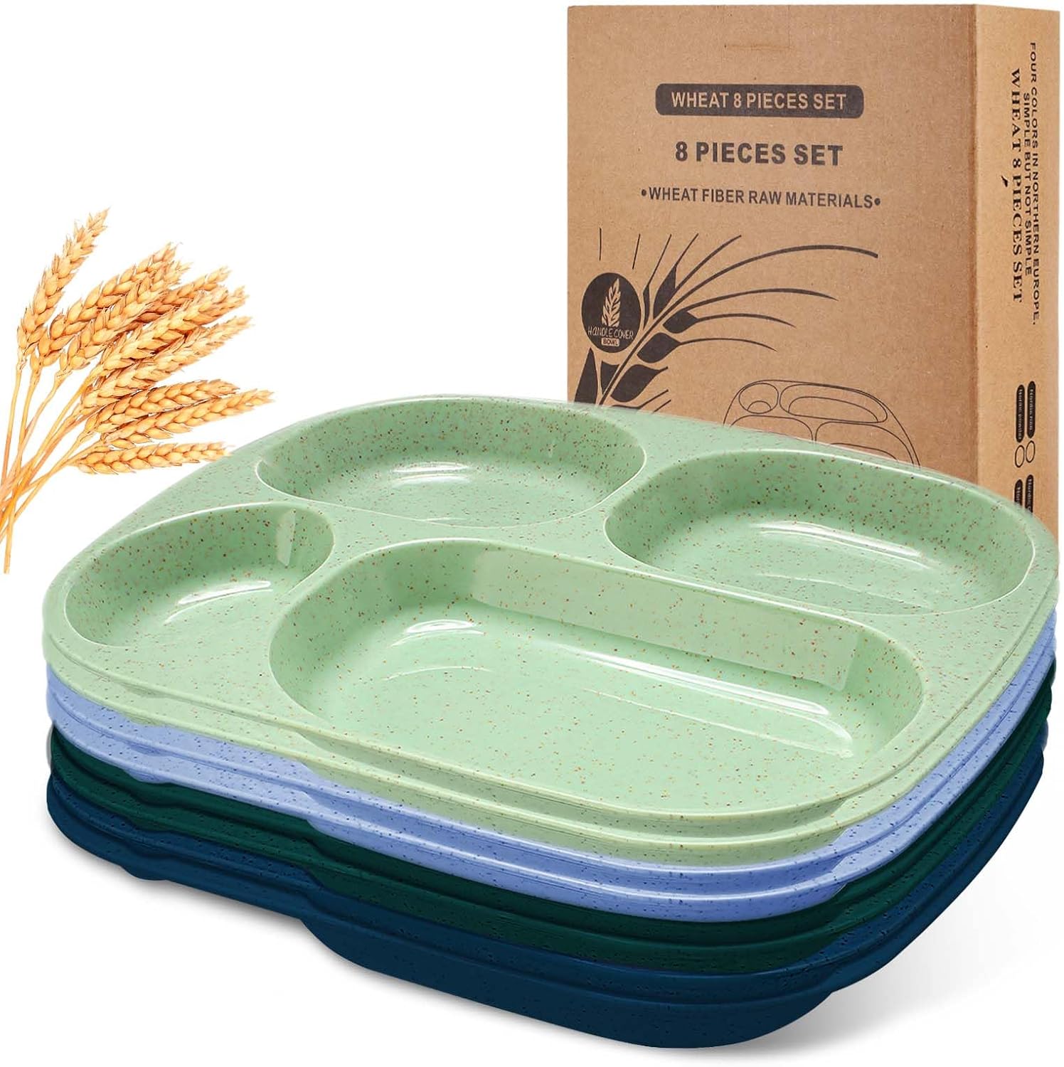 Vesici 8-Piece Divided Plates