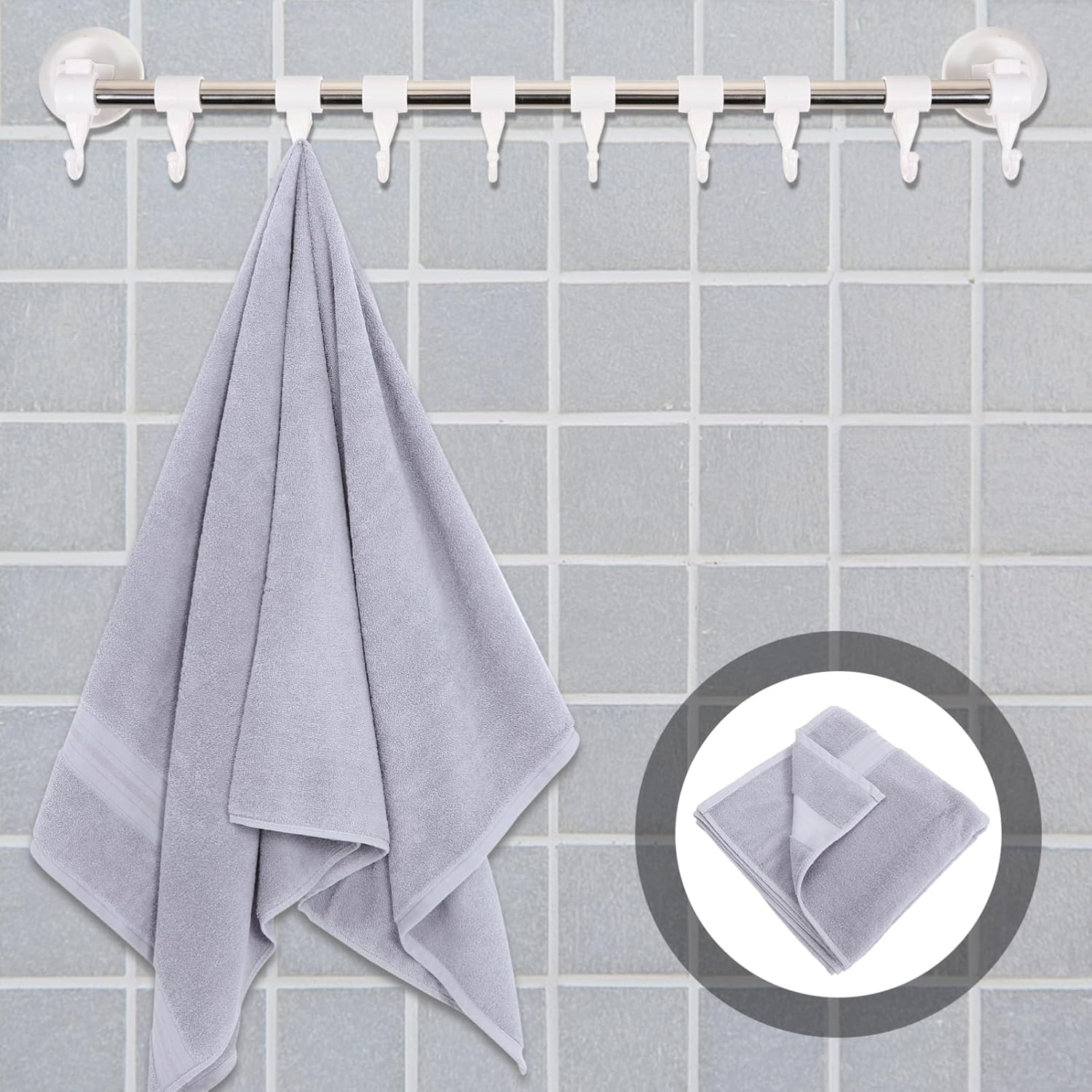 Cabilock Bath Towels Quick Dry Multi-Use Cotton Towels