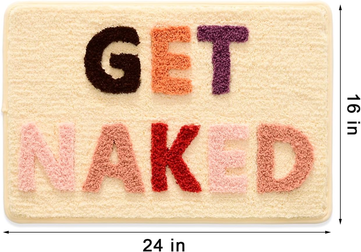 QJHOMO Get Naked Bath Mat