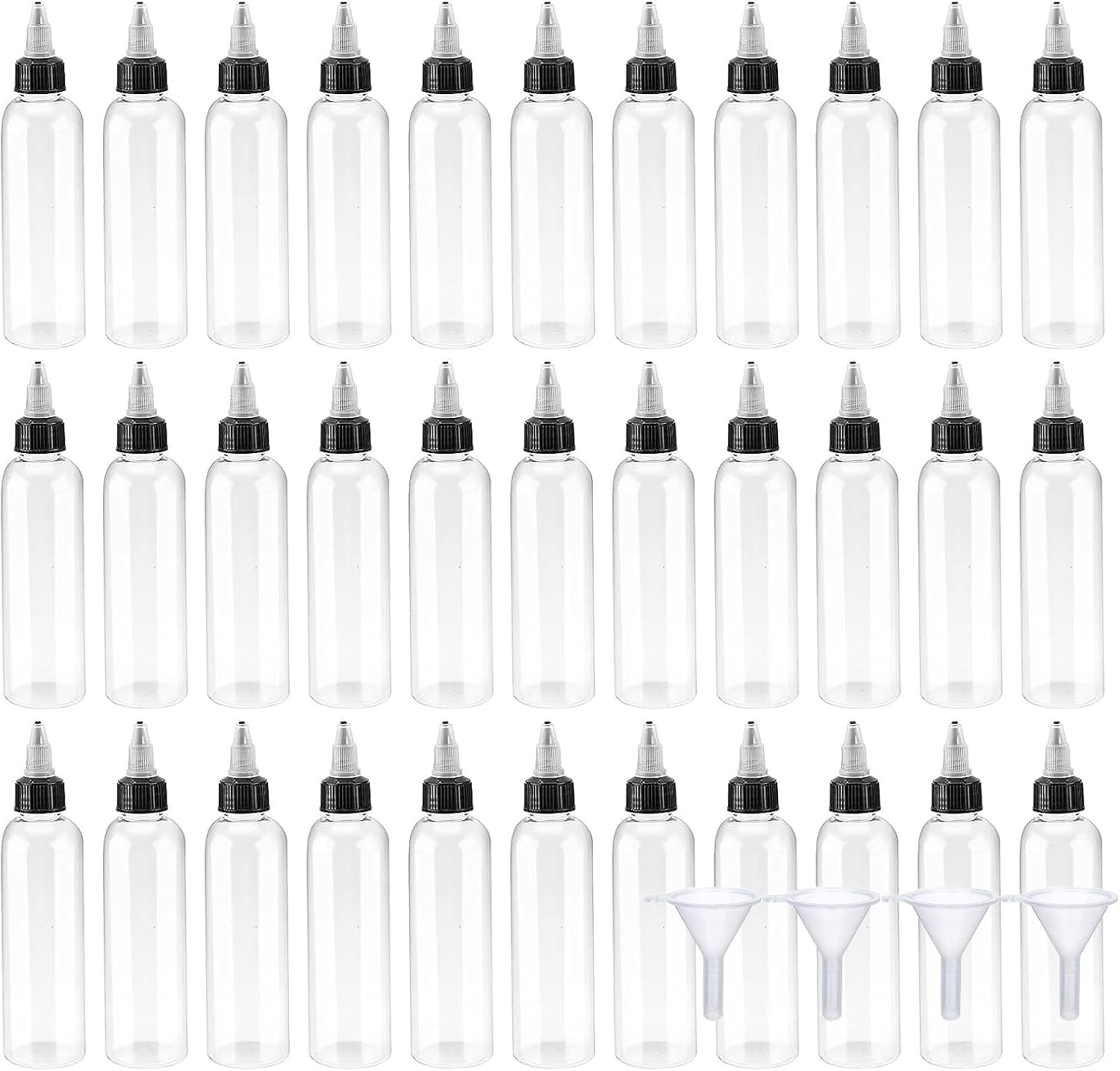 Durable 4 oz Plastic Squeeze Bottles for Kitchen Crafts