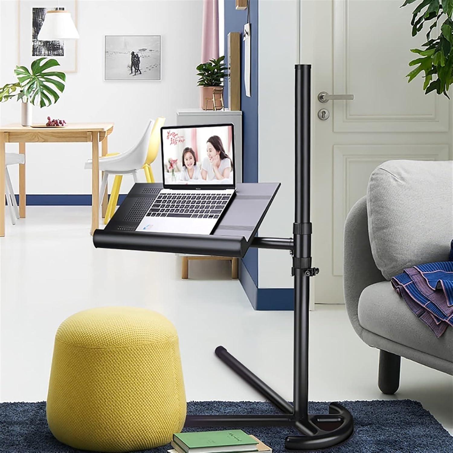 Adjustable Tablet Floor Stand with Ergonomic Design