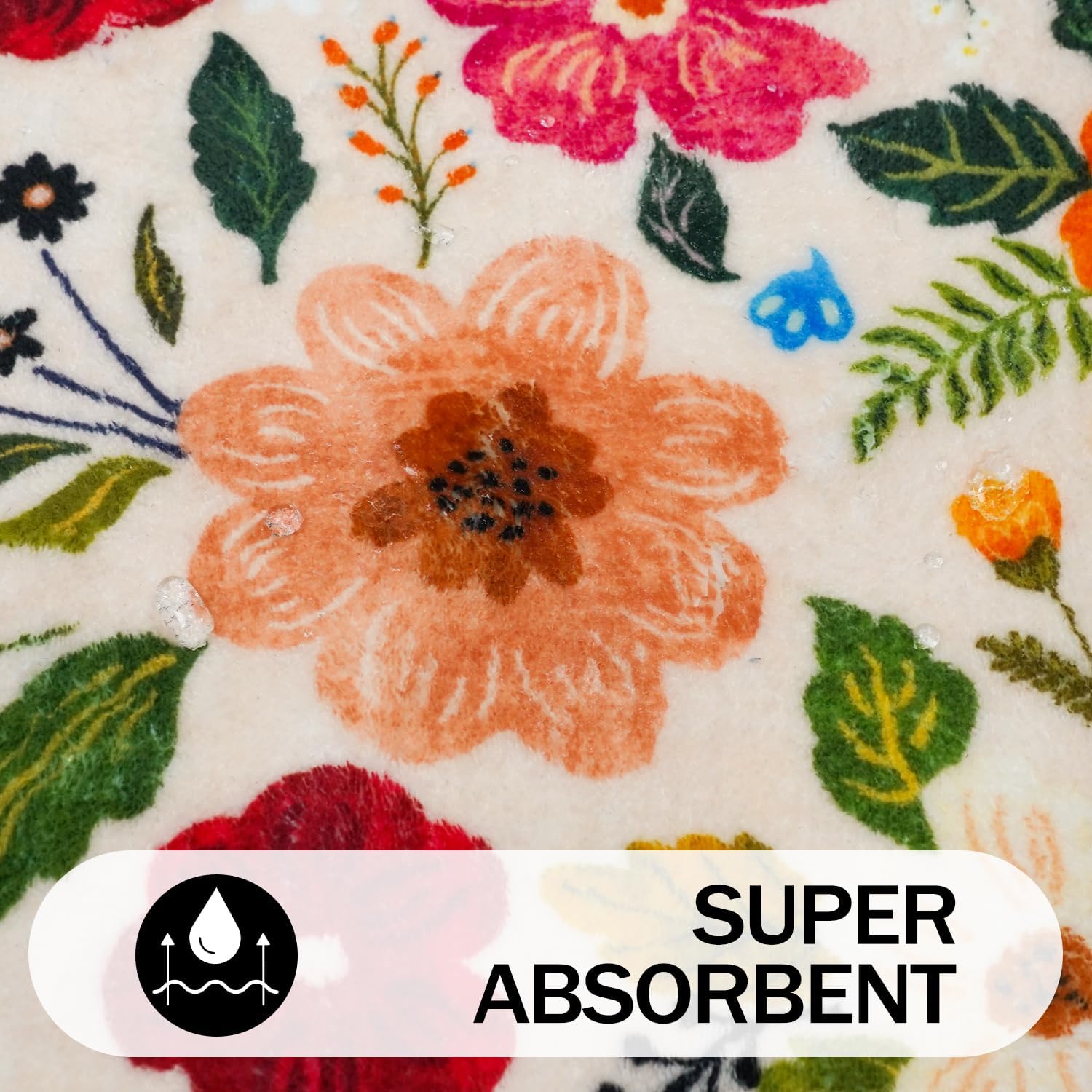 Stylish Non-Slip Bathmat with Soft Floral Design