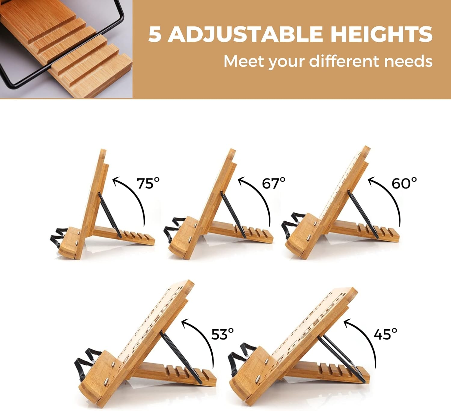 Premium Bamboo Reading Stand