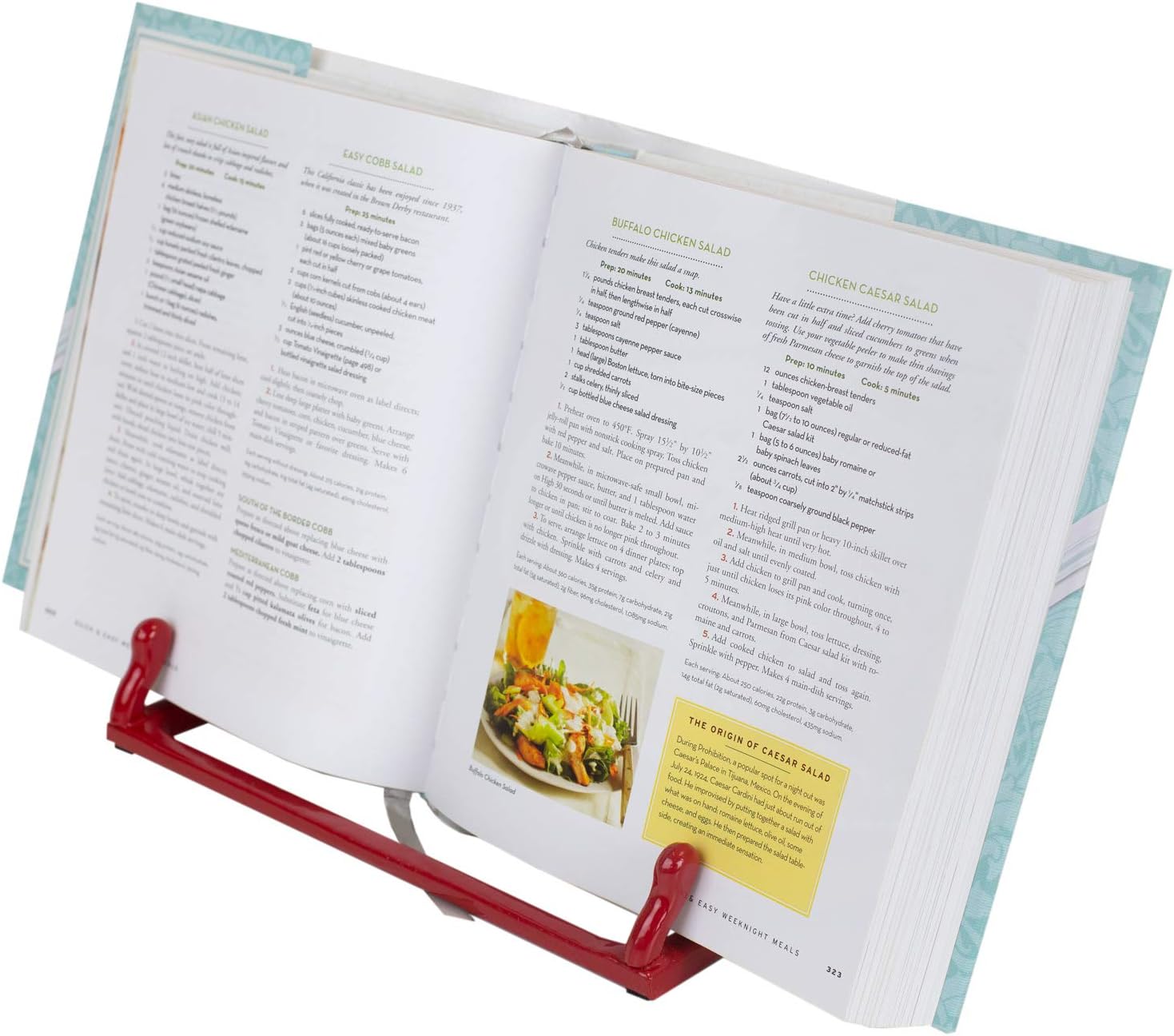 Home Basics Red Cast Iron Cookbook Stand