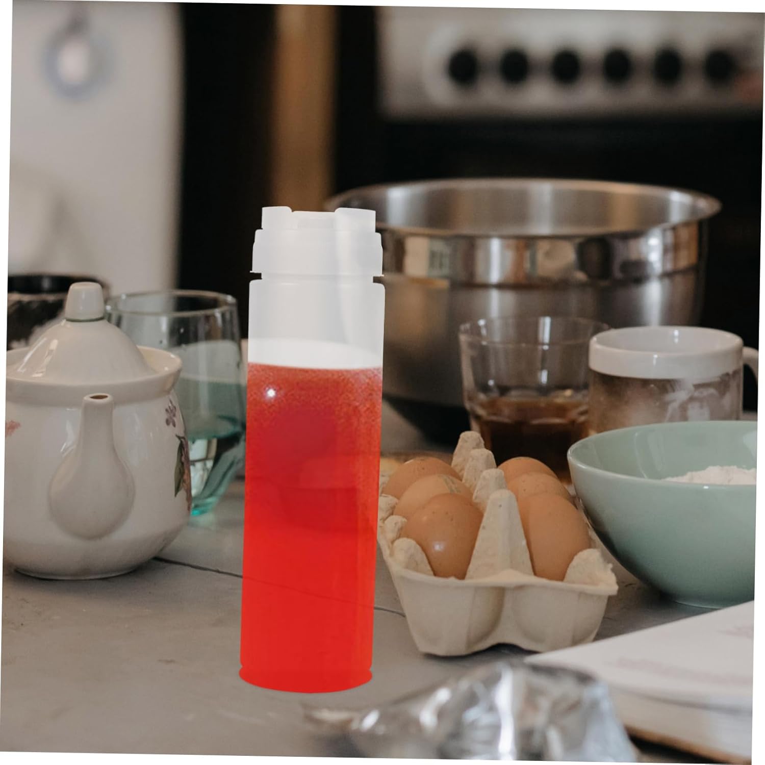 6pcs Double Hole Condiment Squeeze Bottles for Ketchup Mustard 1