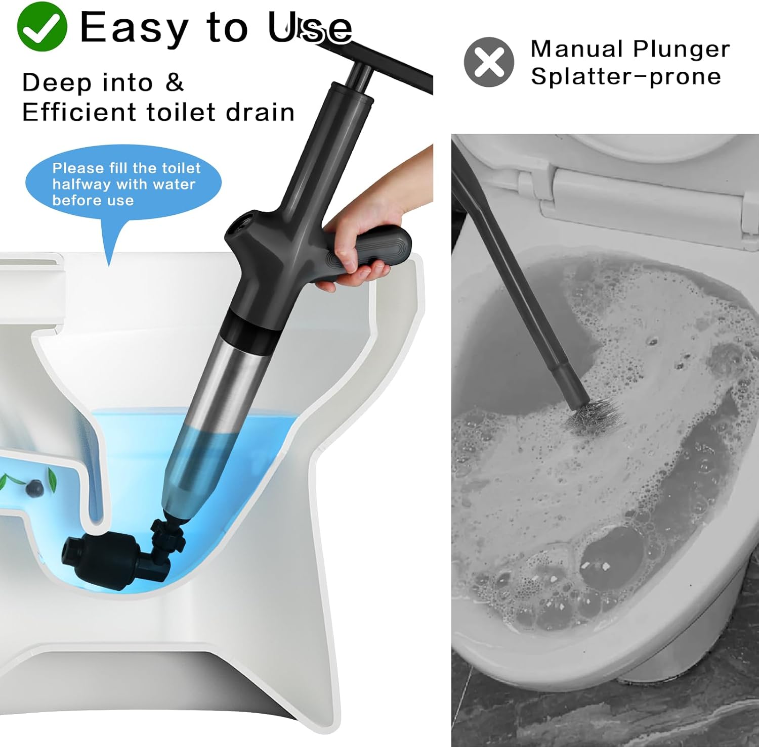 LPZ Heavy-Duty Toilet Plunger