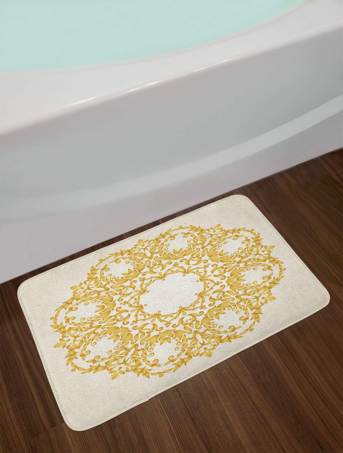 Floral Baroque delighted bath circular mat 302 x 20 inches