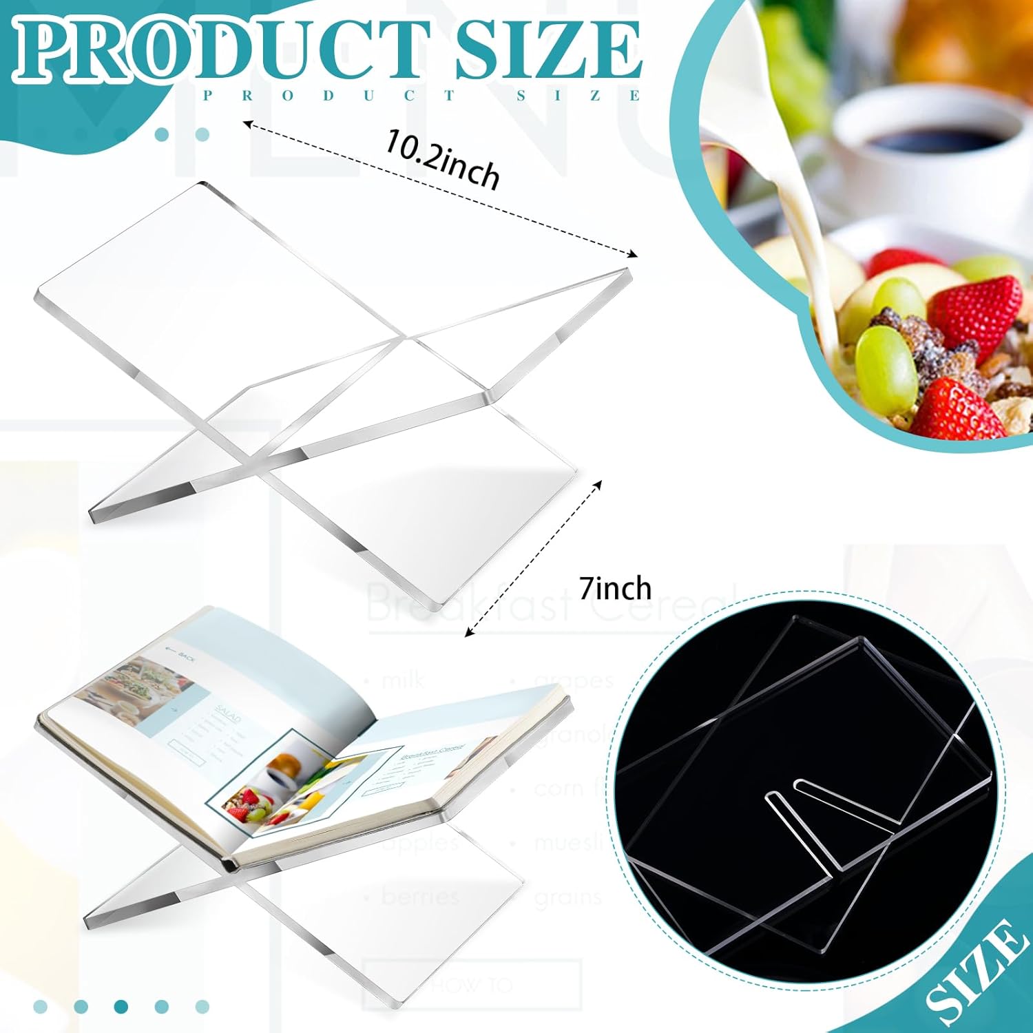 Geetery Acrylic Clear Book Holder