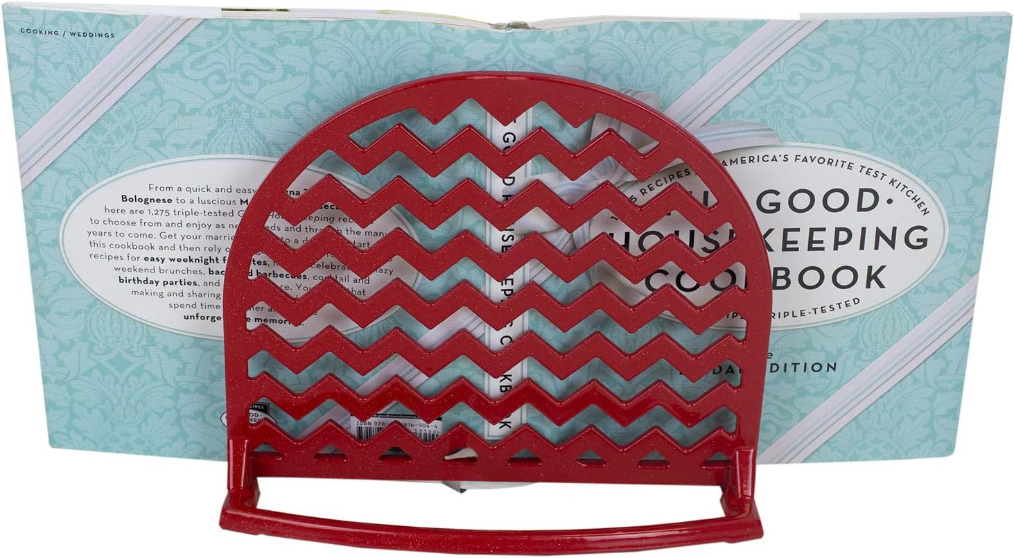 Home Basics Red Cast Iron Cookbook Stand