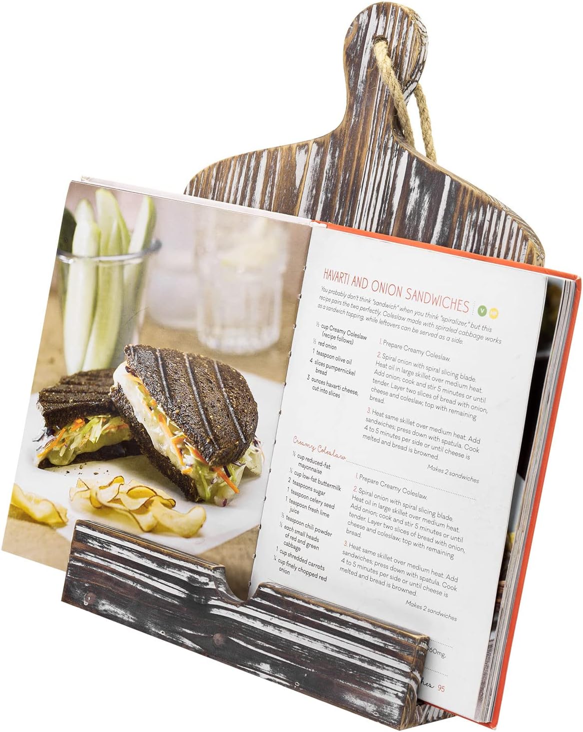 Rustic Wooden FarmhouseCookbook Stand