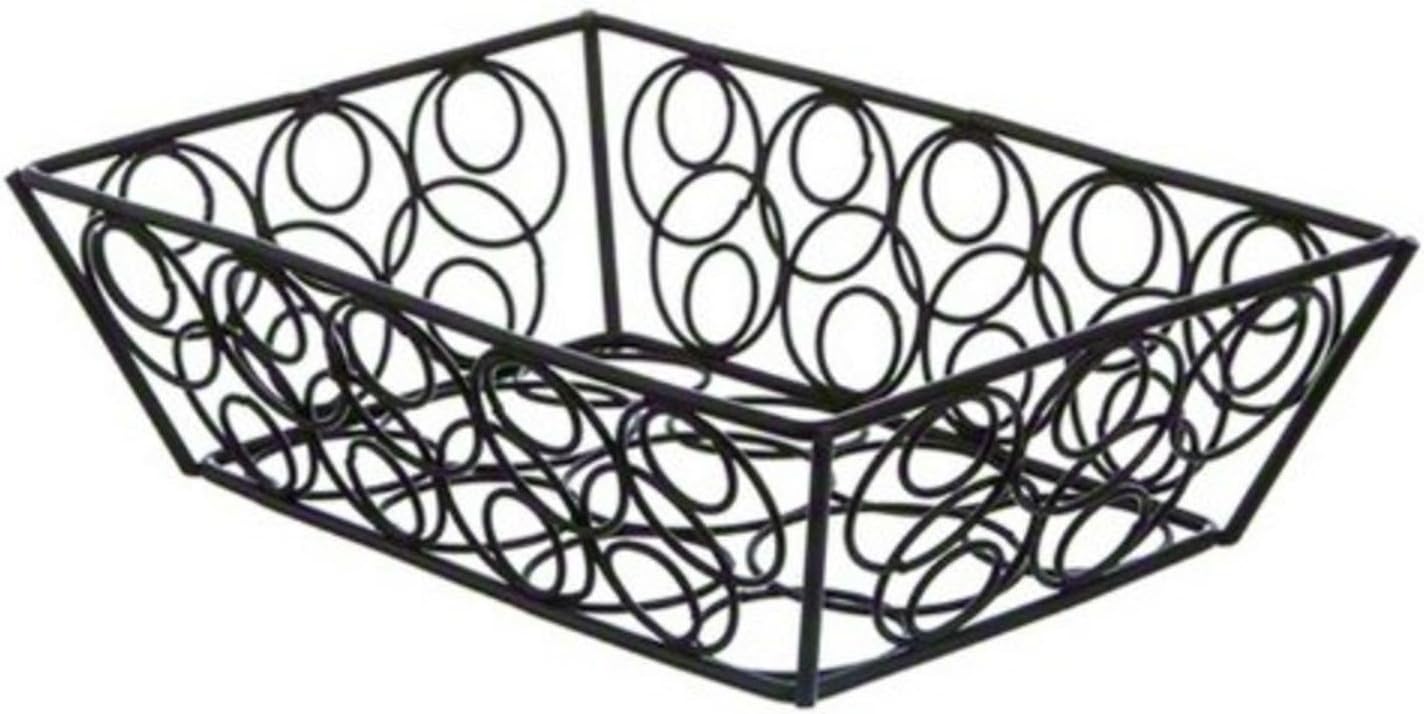 American Metalcraft EBB59B Steel Rectangular Loop-D-Loop Bread Basket Small