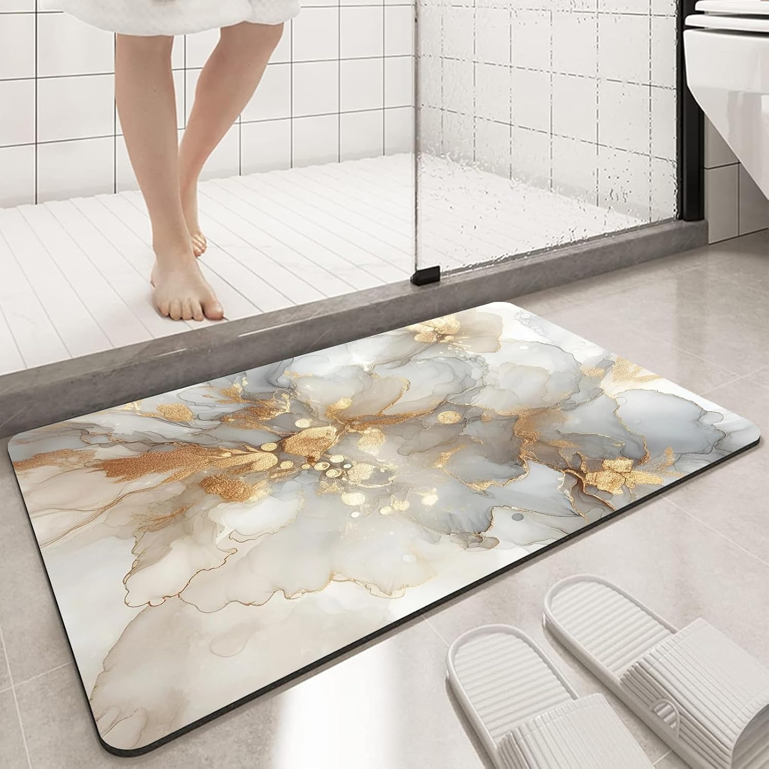 NEvka Premium Diatomaceous Earth Bath Mat 2x4ft