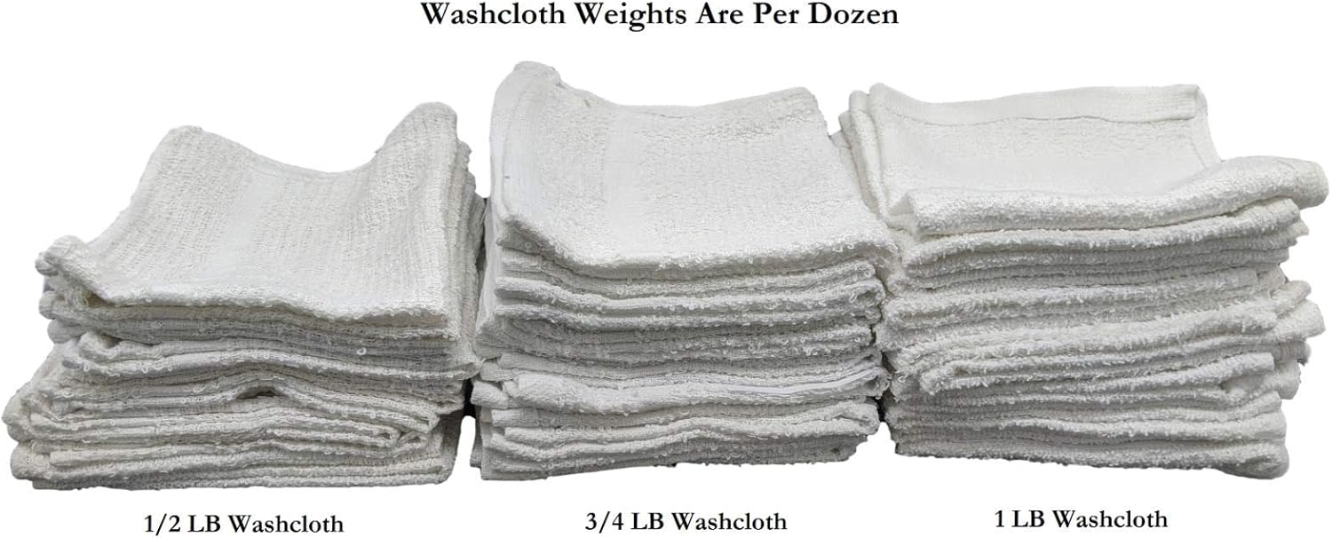 Marquis Mills 12x12 Reusable White Cotton Washcloths