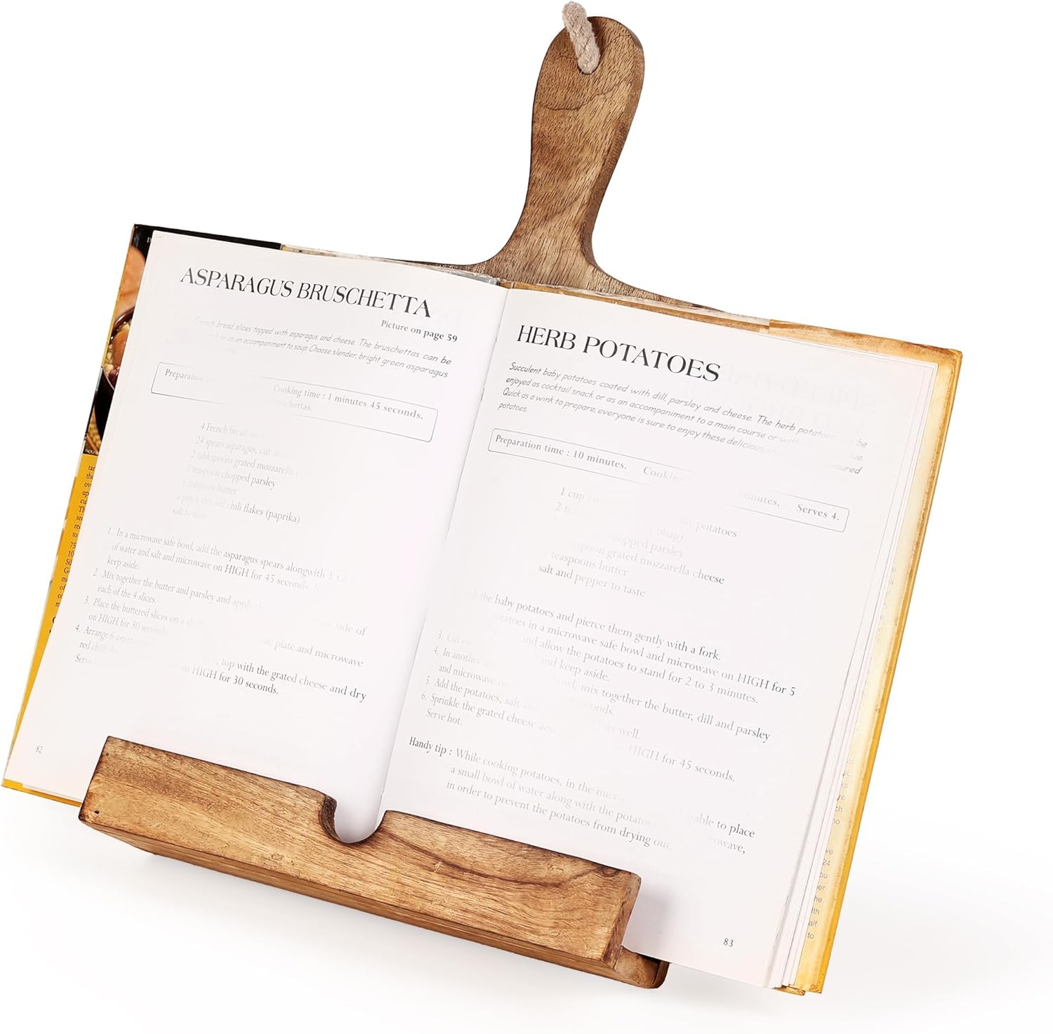 Mango Wood CookBook Stand Adjustable and Durable