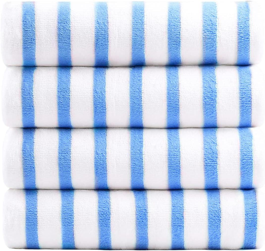 JML Beach Towels Microfiber Bath Towel Set 4 Pack 30x60