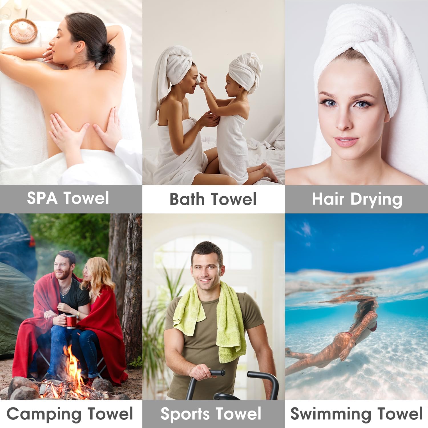 ULTIMATELY ABSORBENT ULTRA SOFT 4-Pack Microfiber Bath Towels