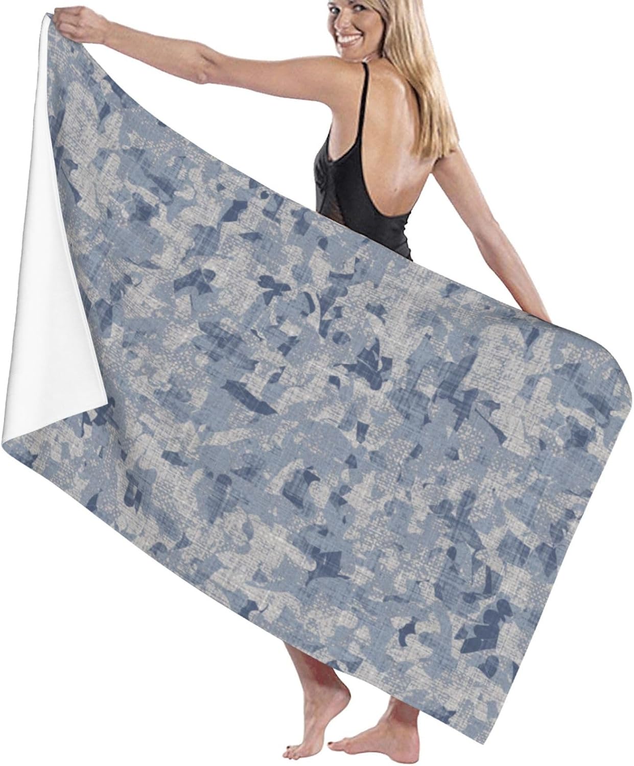 Xiso Ver 32x52 Microfiber Bath Towel Ultra Soft Quick-Drying Mottled Print