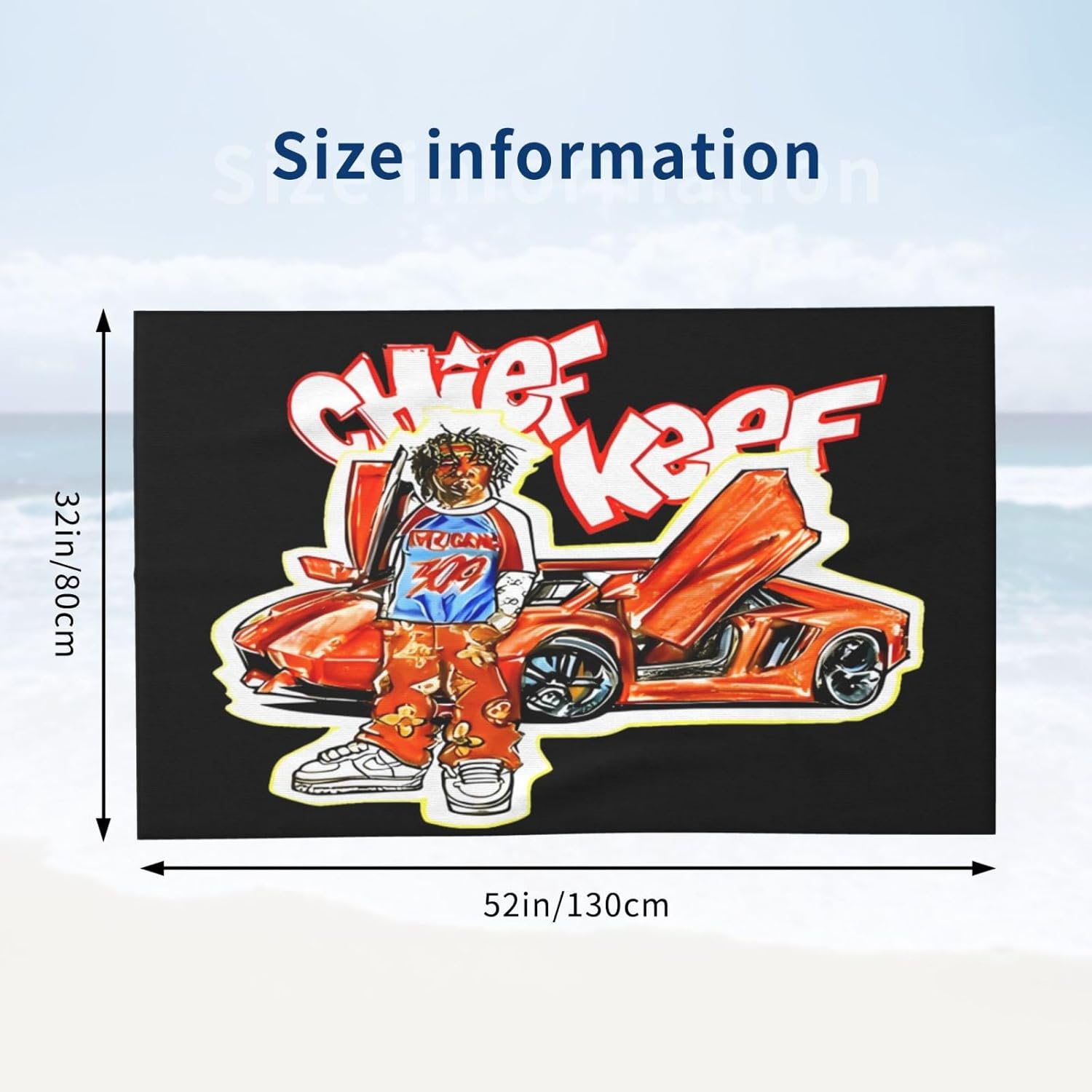 Chief Music Keef Bath Towel Quick Dry 52x32 In