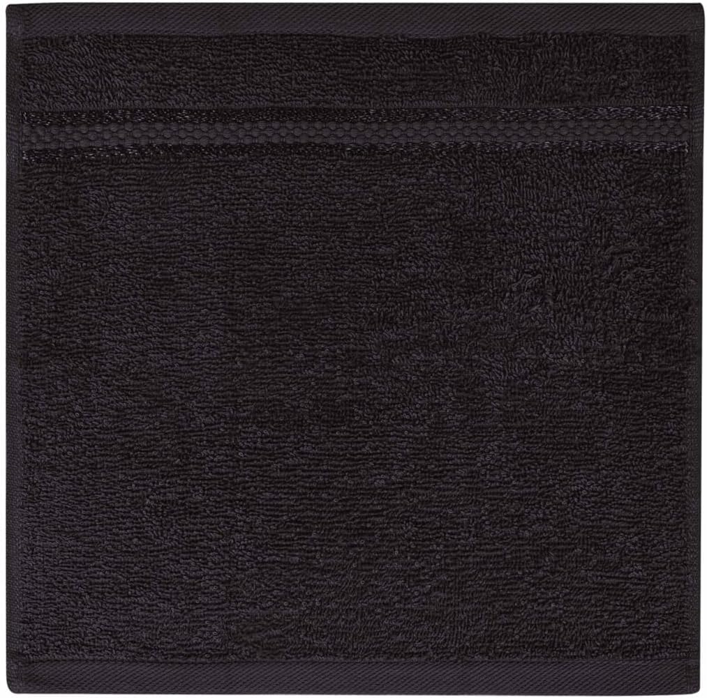 Dewall Maisons 8-Piece Black Cotton Towel Set