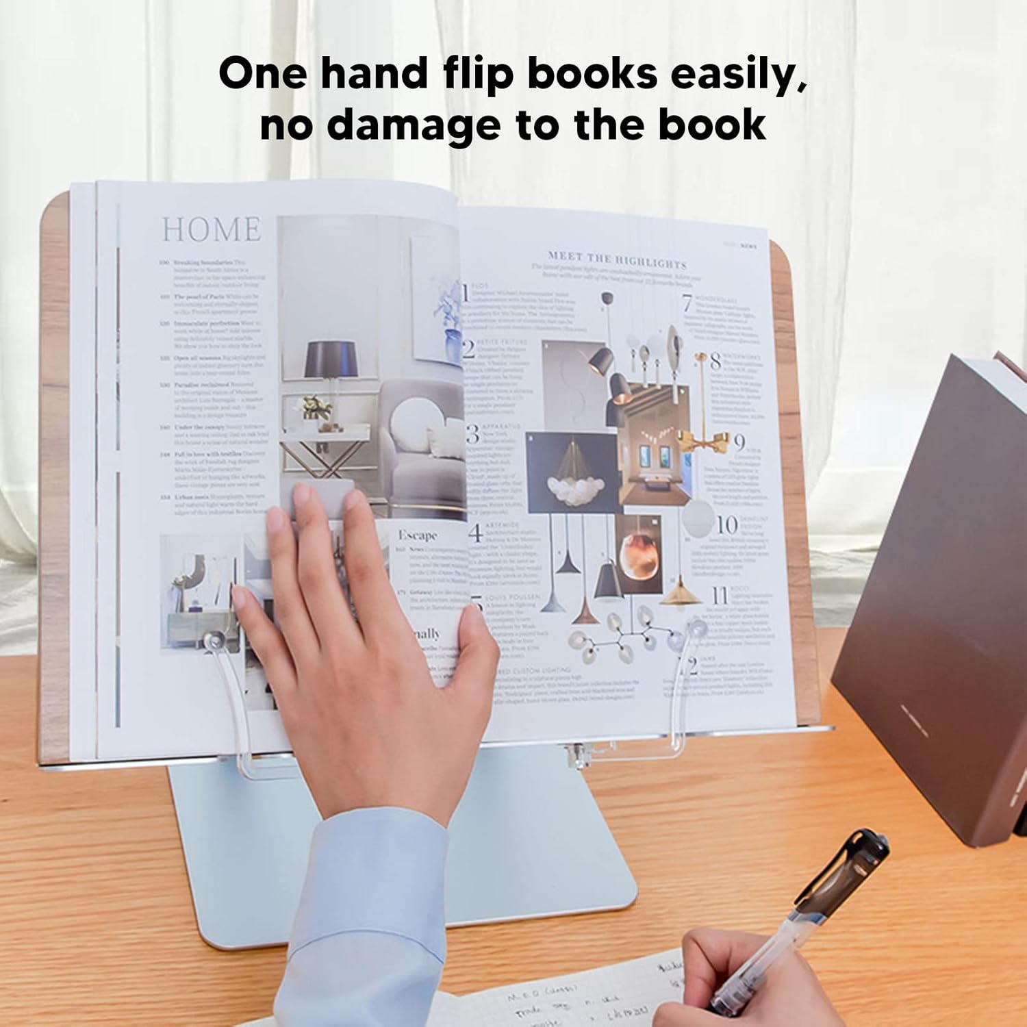 Vomeko Adjustable Book Stand for Reading and Tablets 1