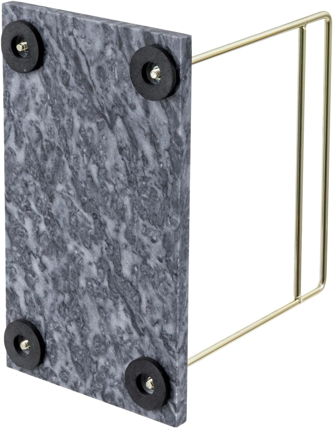 MyGift Modern Black Marble cookbook stand
