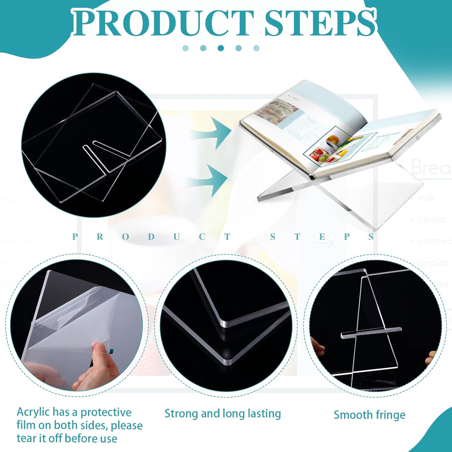 Geetery Acrylic Clear Book Holder