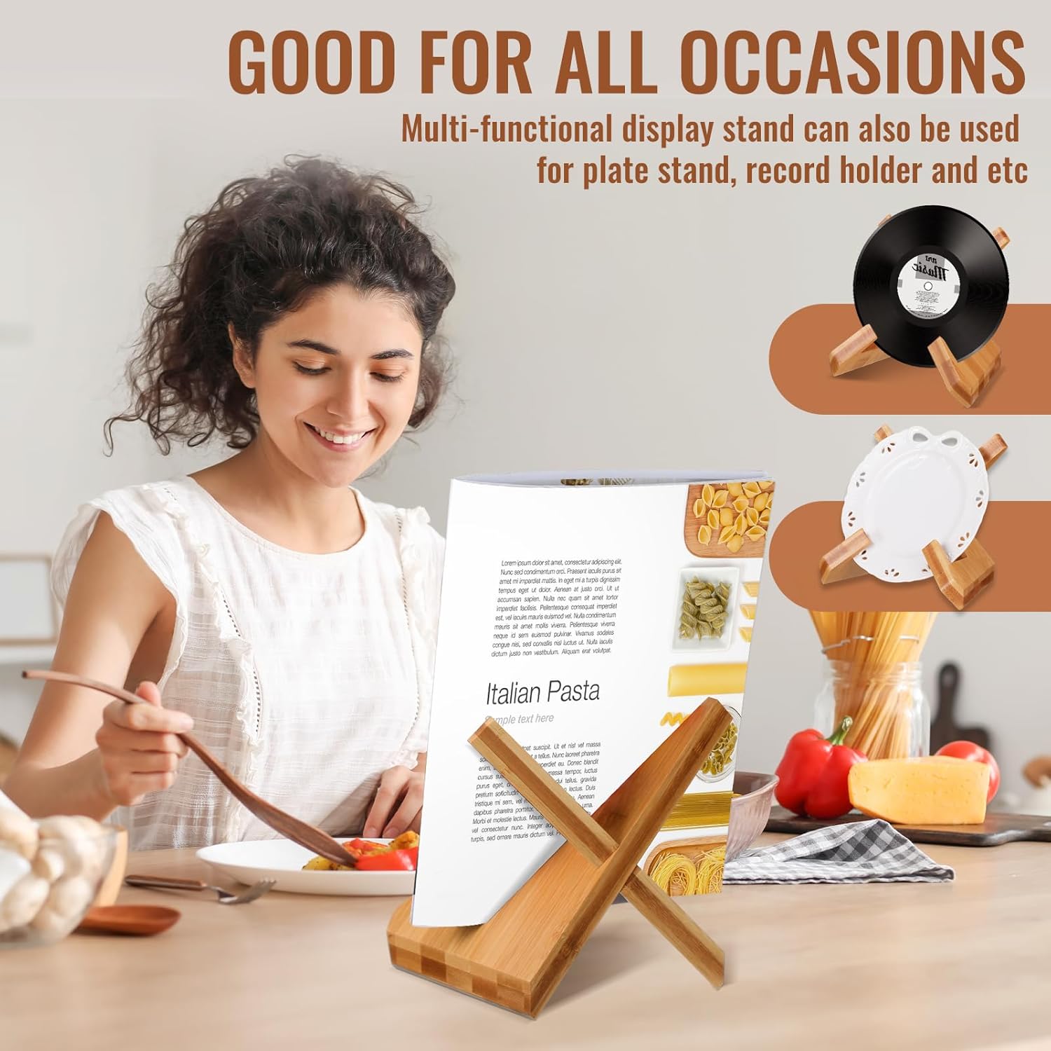 Bamboo Cooking Stand for the Kitchen Rustic and Functional Design