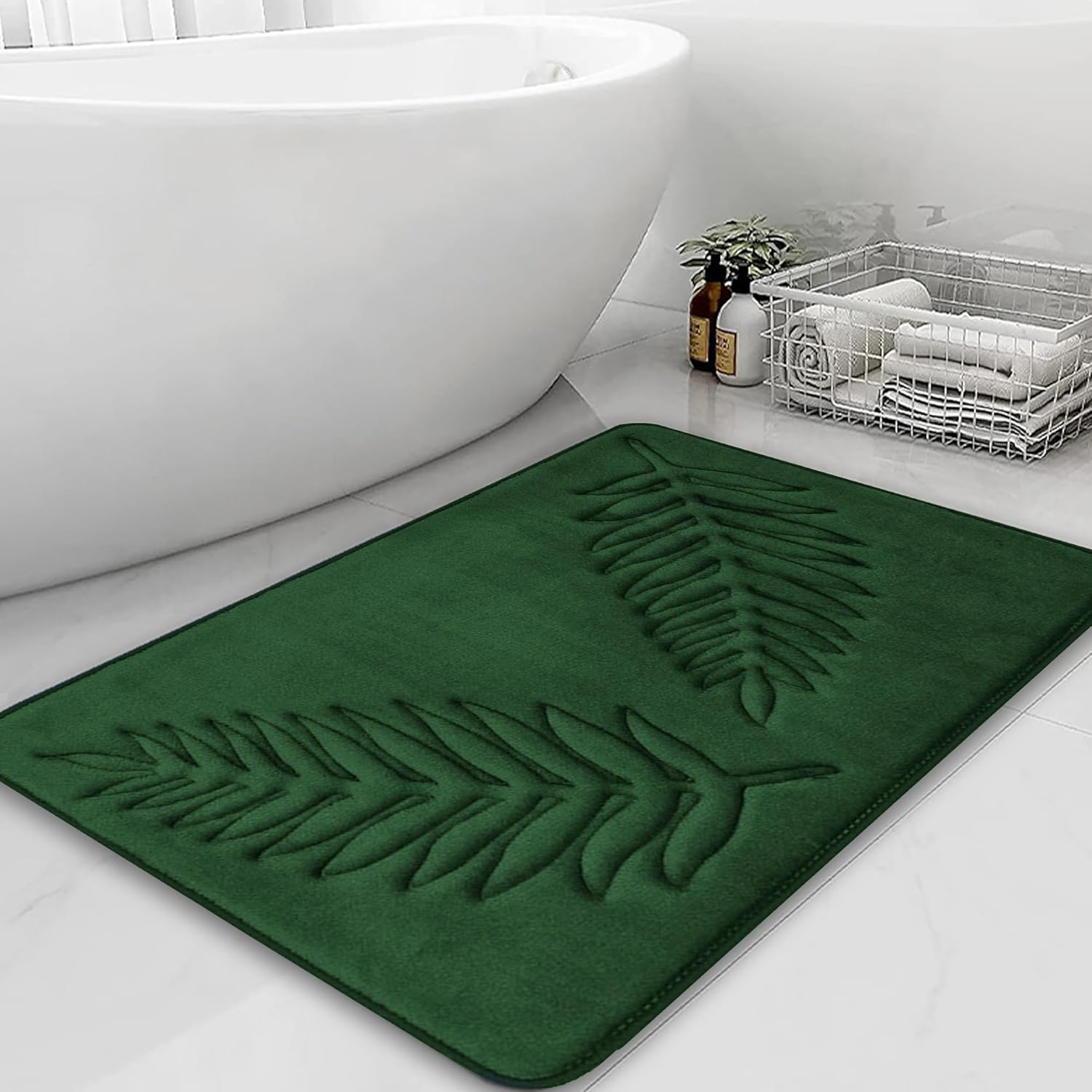 Voofly Memory Foam Bath Mat 32 X 20 Green