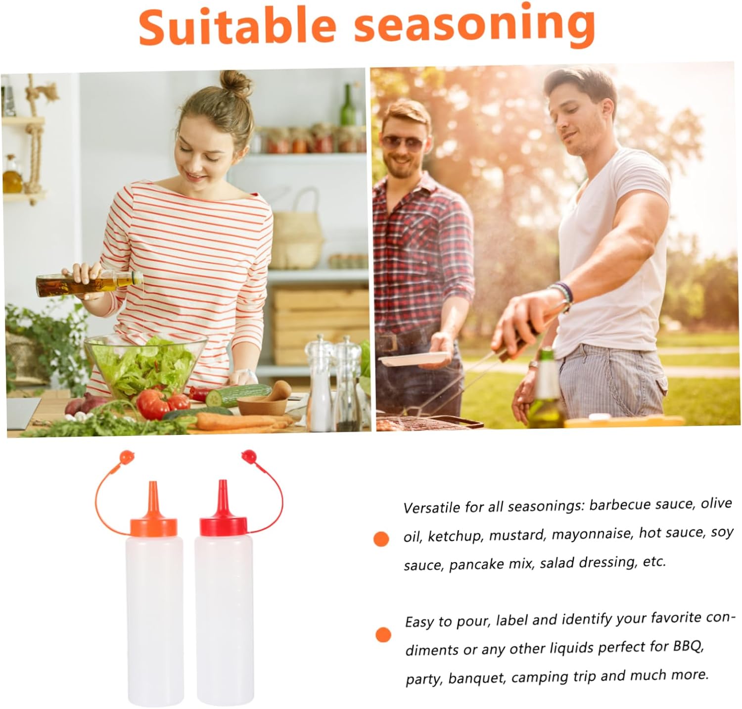 Cabilock Squeezing Sauce Bottles Set of 2