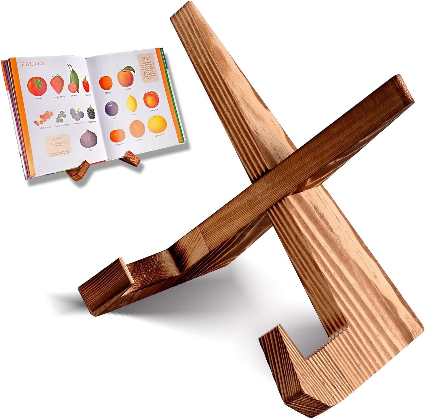 Abnaok Handmade Wooden Cookbook Stand