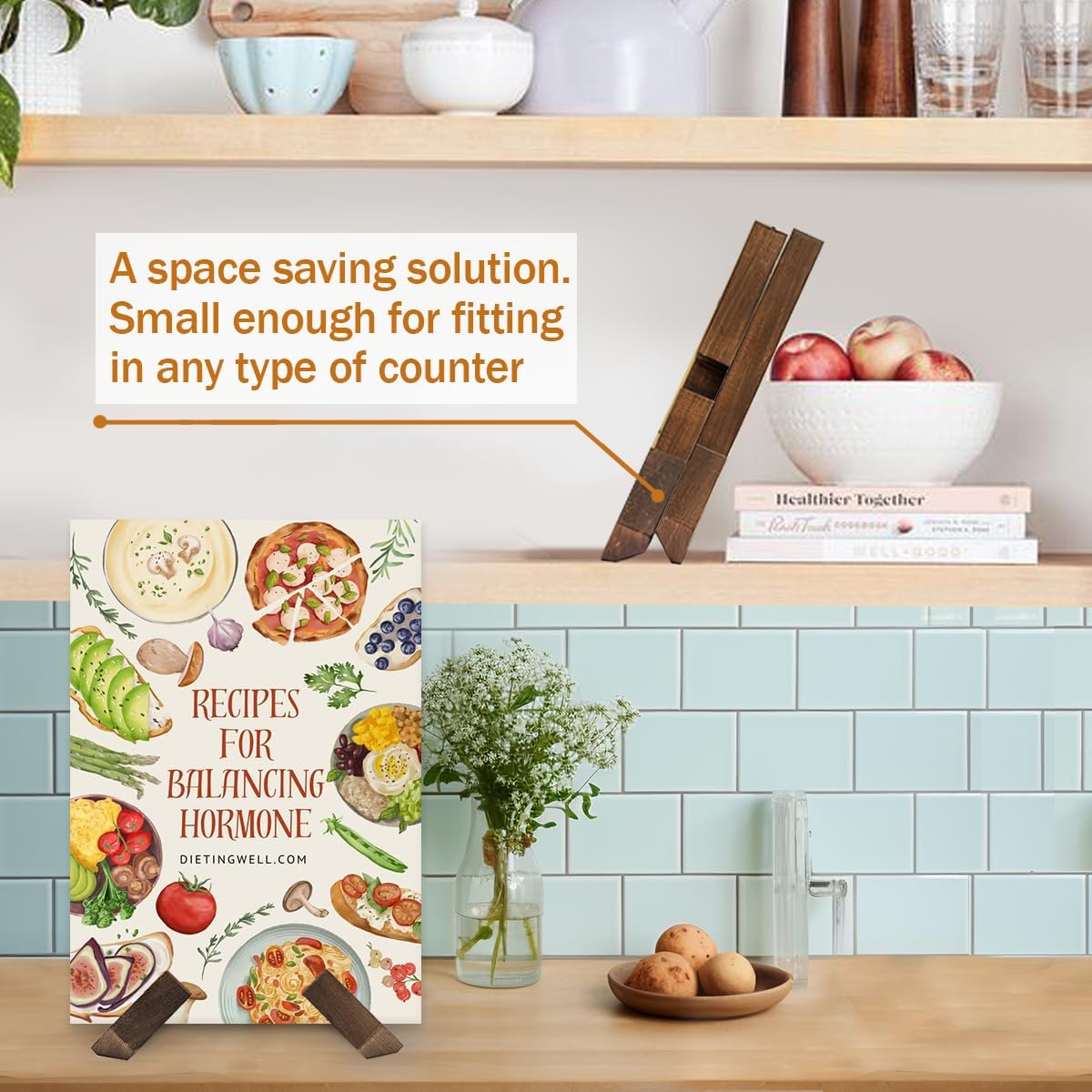 Handmade Wooden Cookbooks Holder