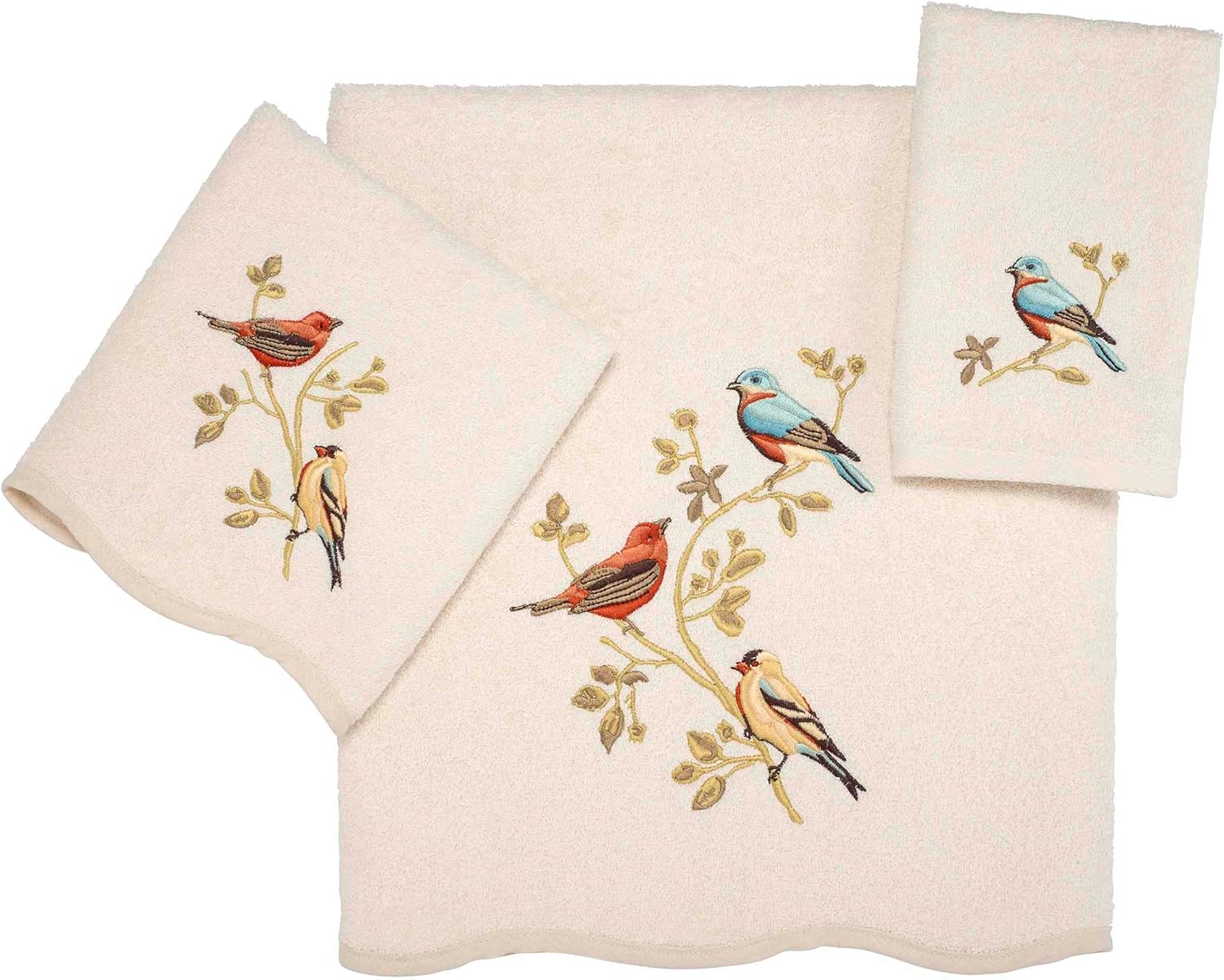 Avanti Linens Bath Towel Soft Absorbent 100 Cotton Premier Songbirds Collection