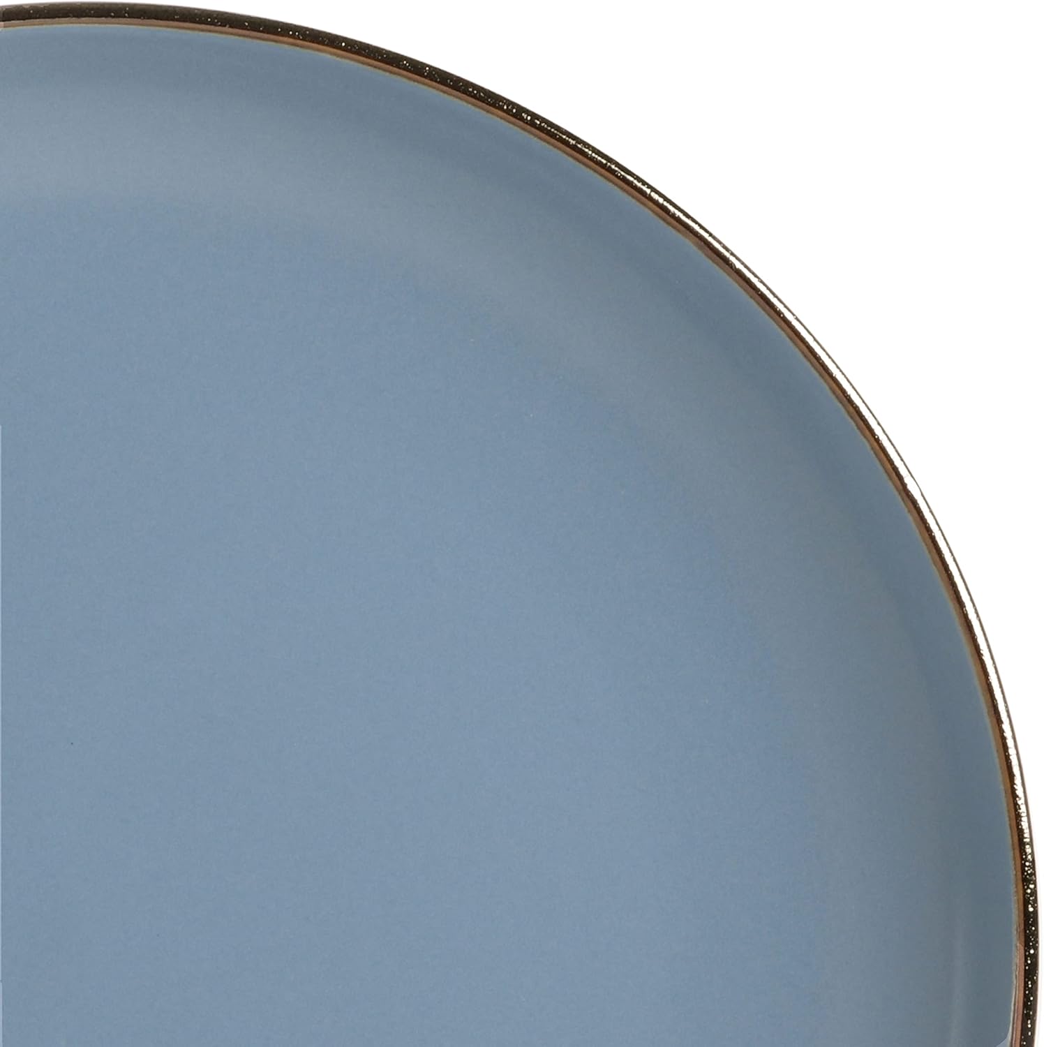 Gibson Home Rockaway Round Stoneware Dinnerware Set Service for 4 Matte Blue