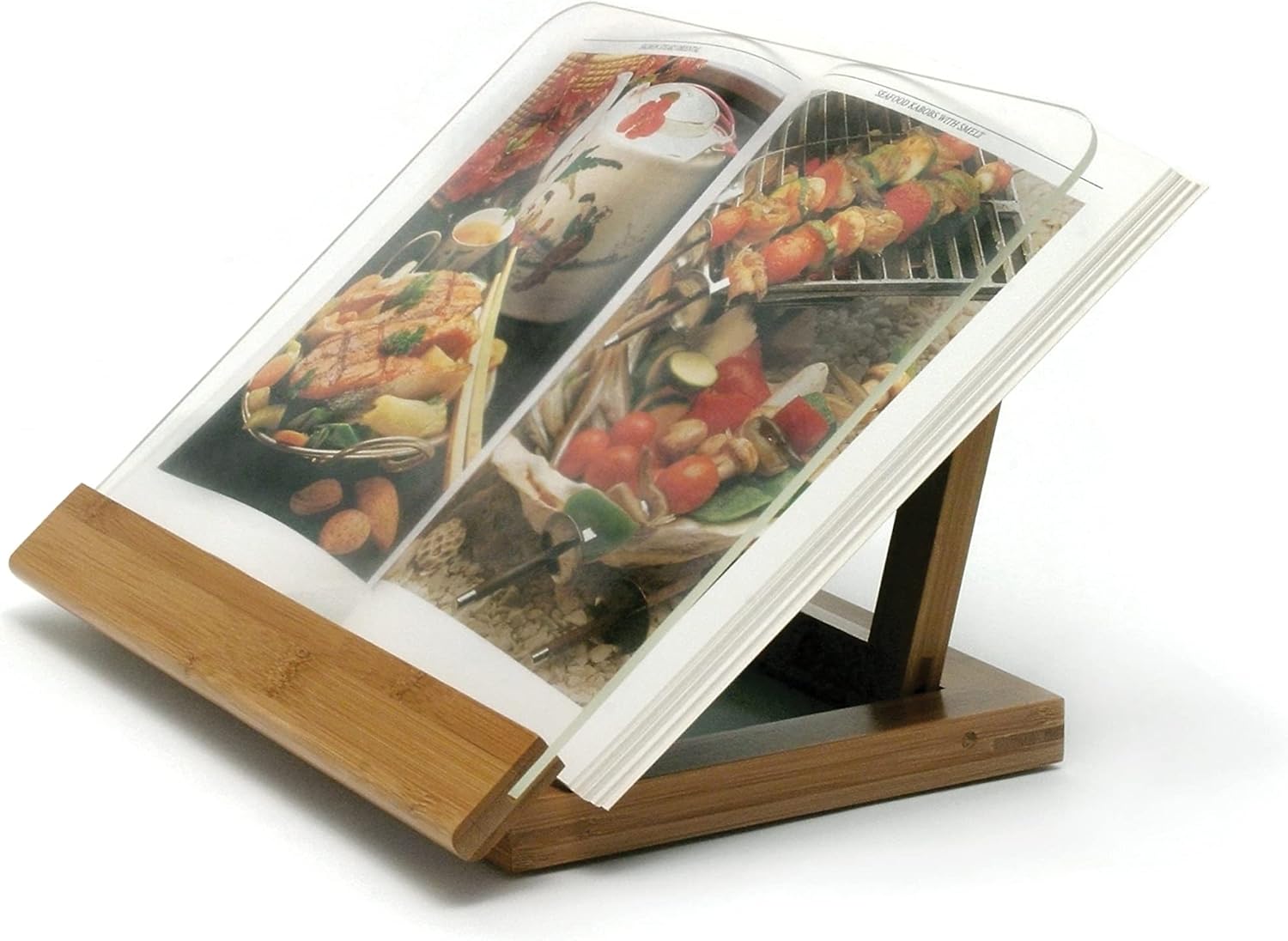 Lipper International 8815 Bamboo Wood and Acrylic Cookbook Holder