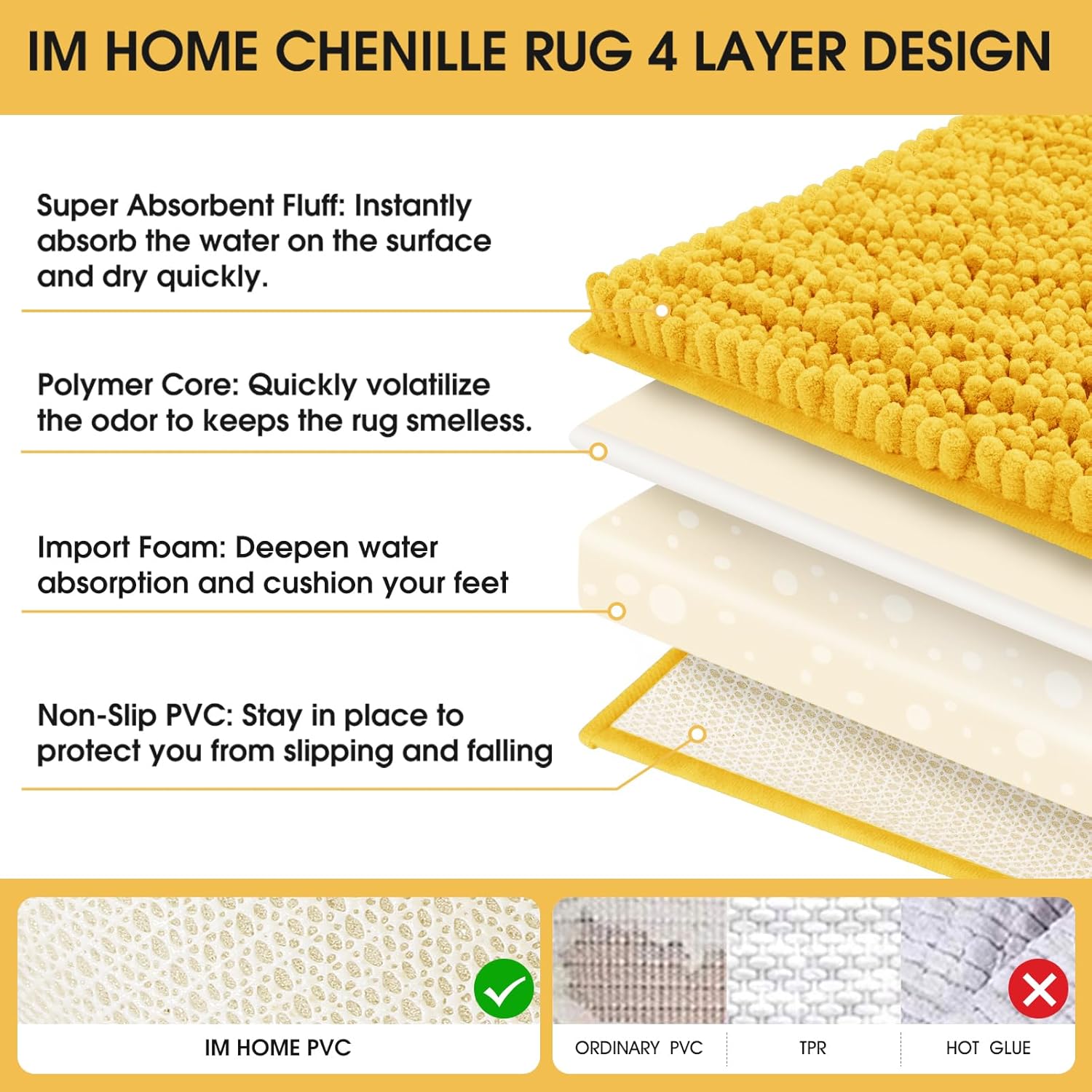 Luxury 3-Piece Bathroom Rugs Set for Extra Comfort and Style
