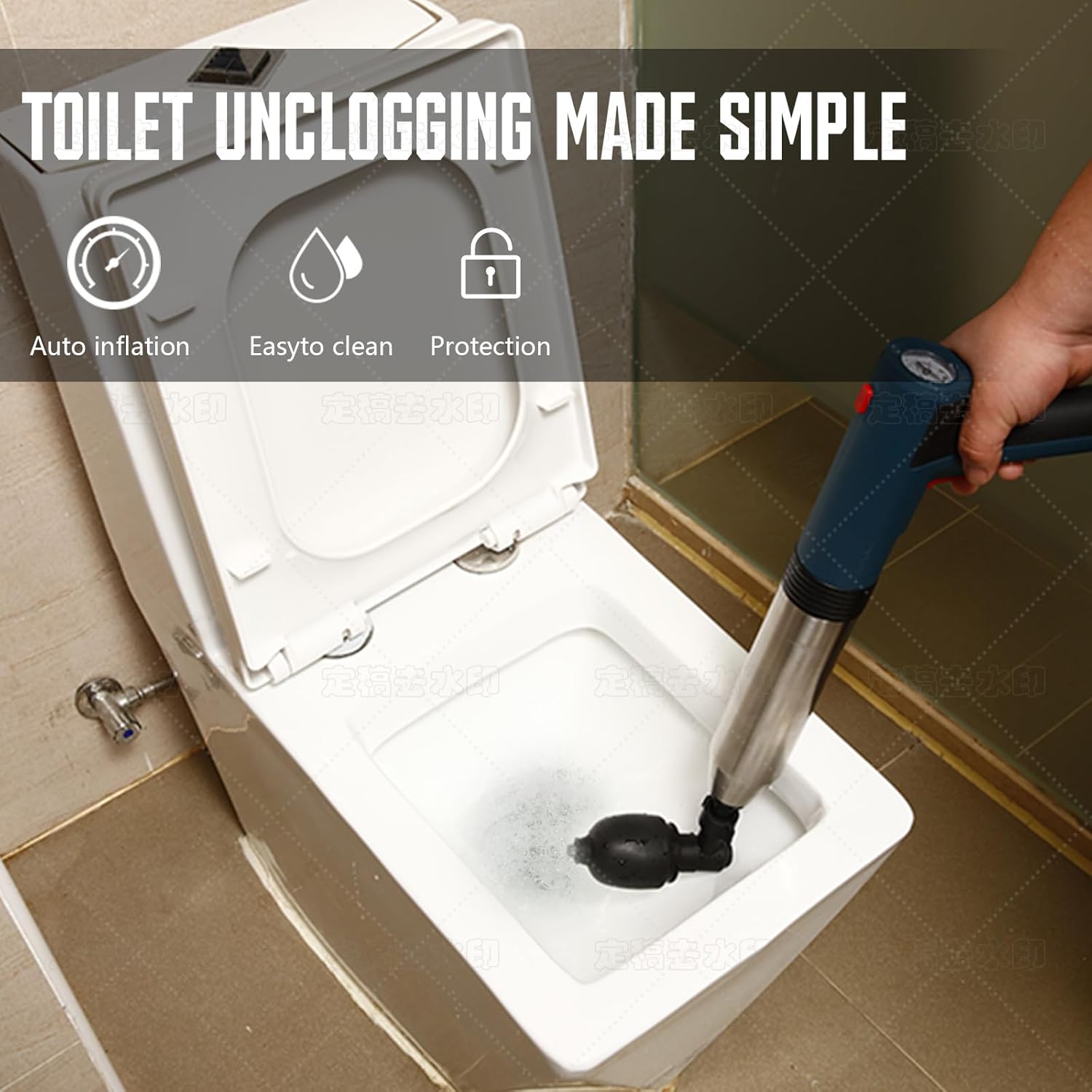 Electric Toilet Plunger Quick Powerful