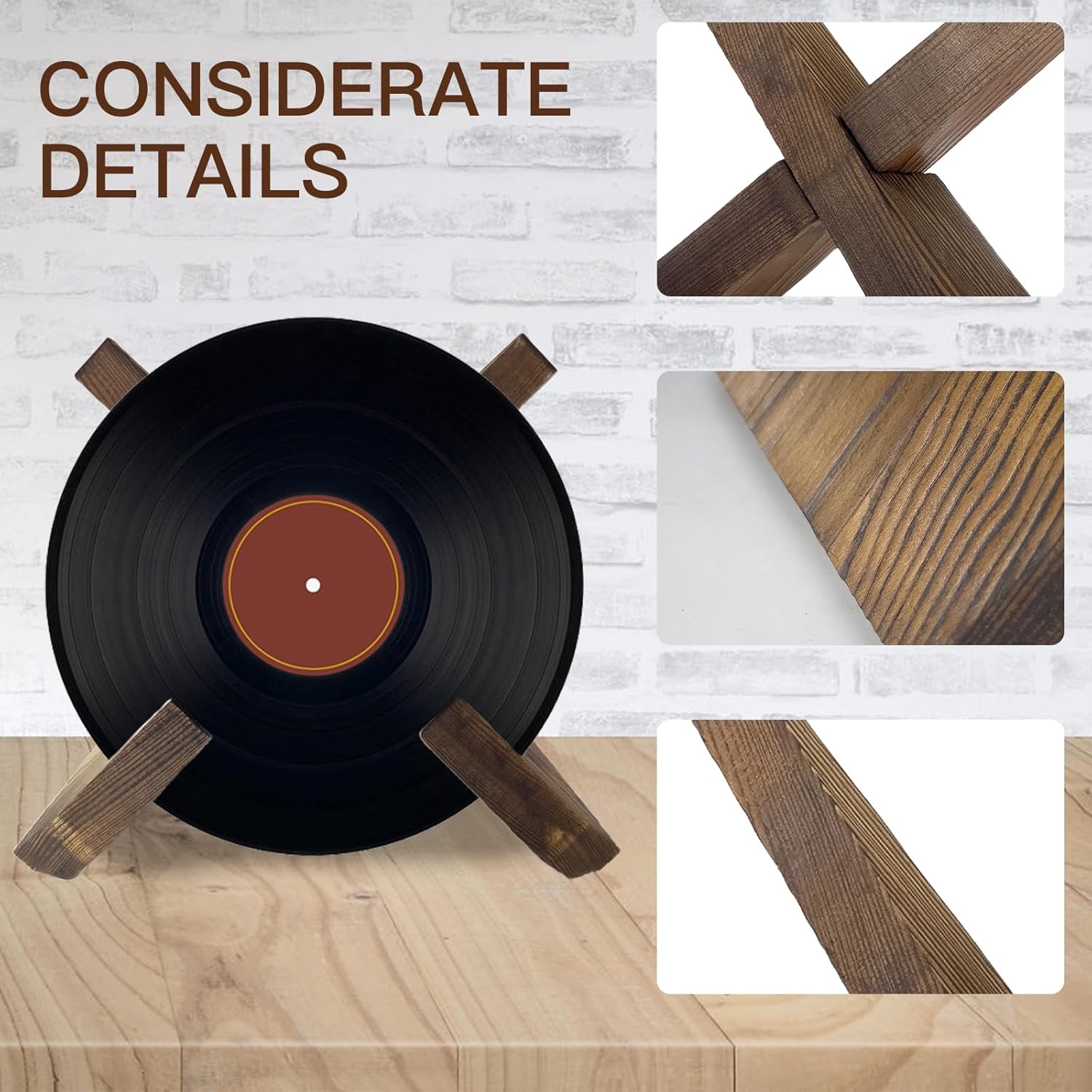 Sturdy Wooden Kitchen Stand Hands-Free Recipe Support