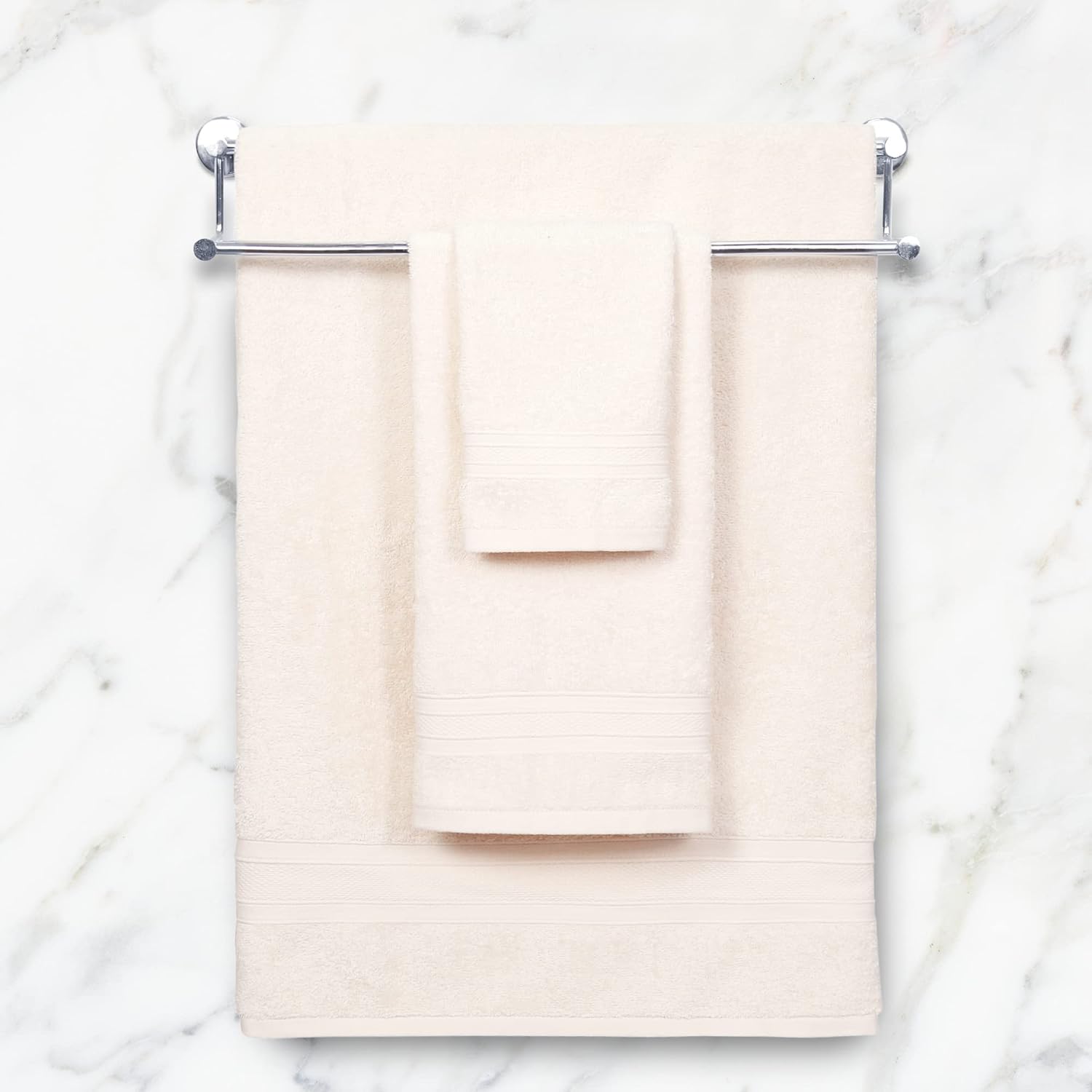 Luxury 100 Cotton Towels Set for Bathroom Use