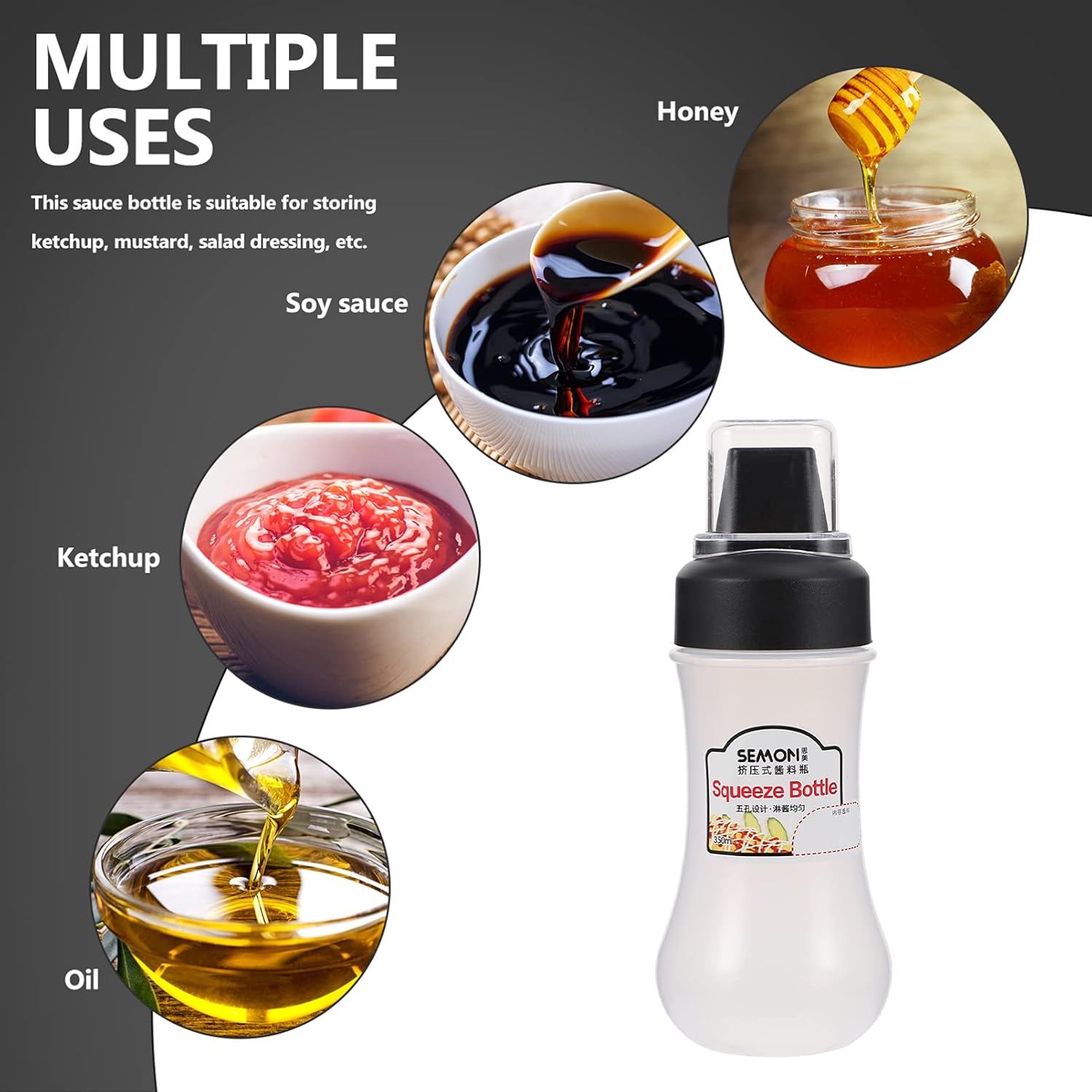Hemoton 1pc Squeeze Condiment Bottle for Kitchen Use