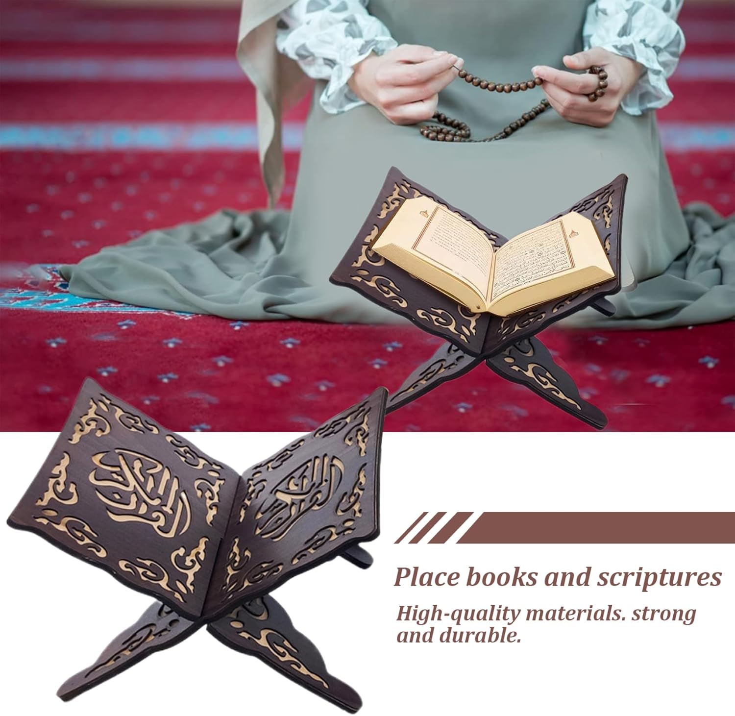 BEAHING Foldable Quran Holder Stand Black 1