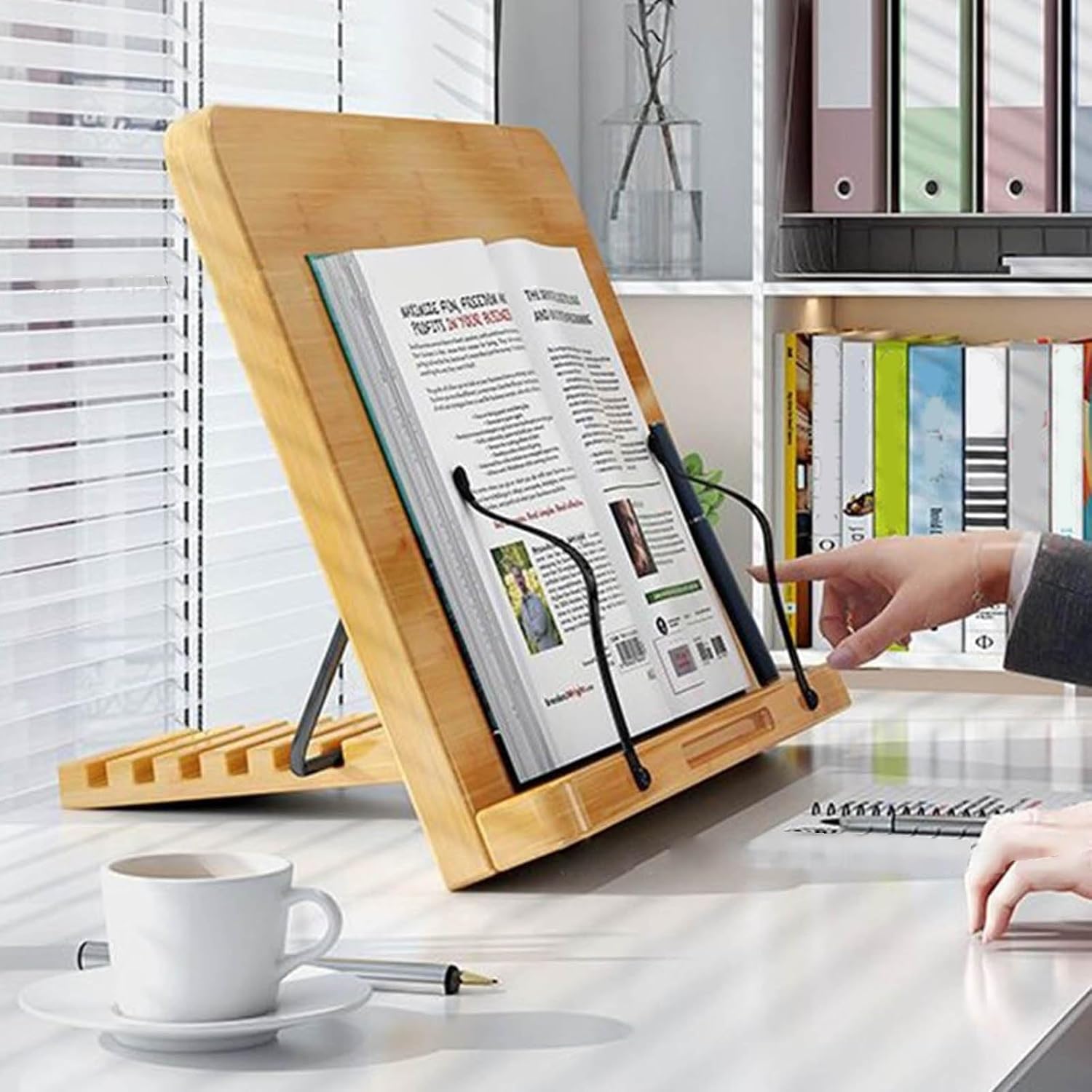 Adjustable Recipe Stand for Kitchen Reading