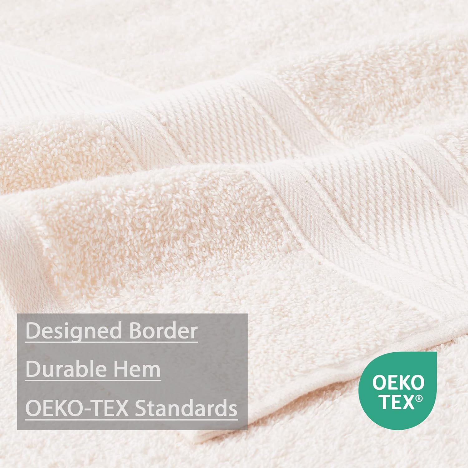 Luxury 100 Cotton Towels Set for Bathroom Use