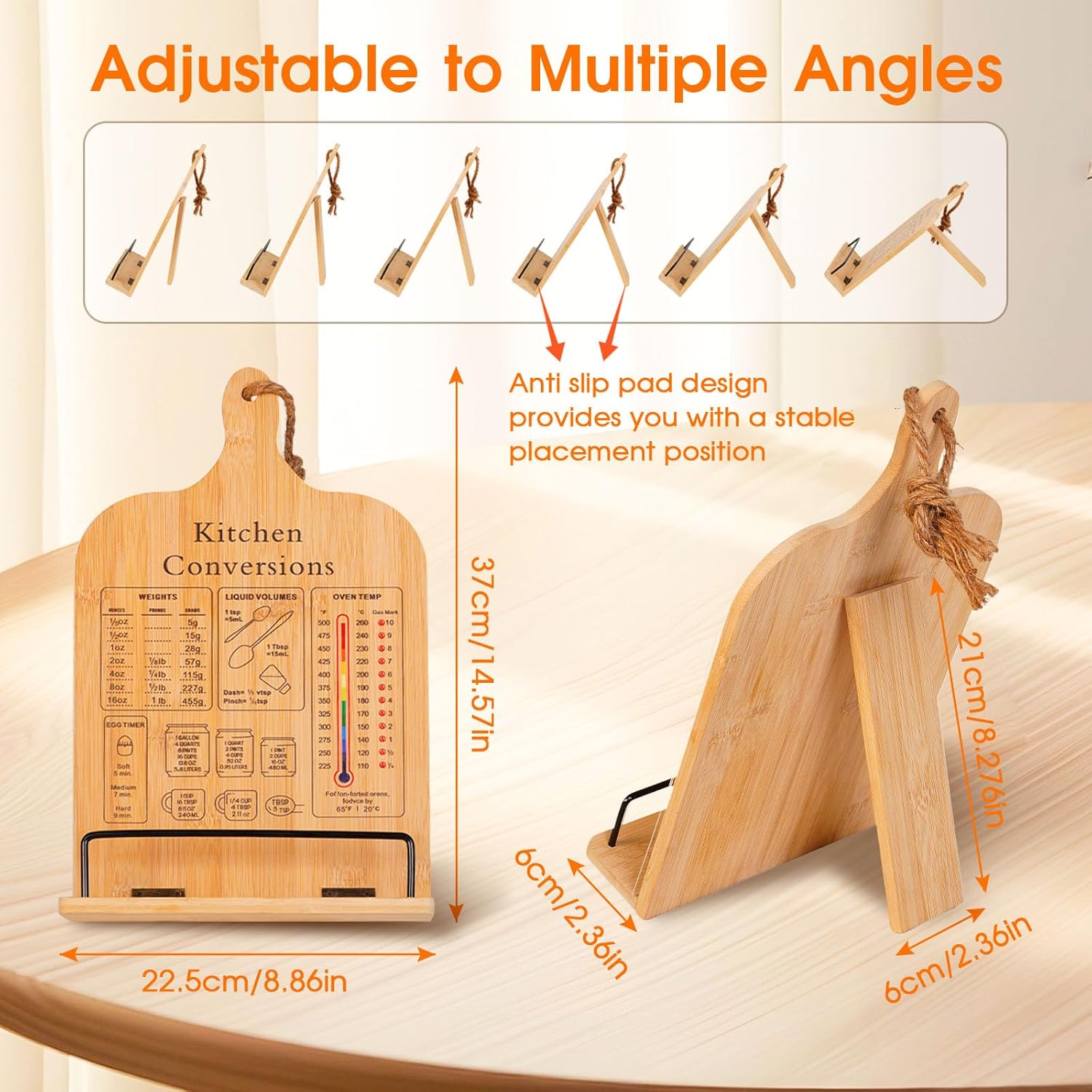 Bamboo Kitchen Stand with Protector MULTI-PURPOSE Gift for Mom