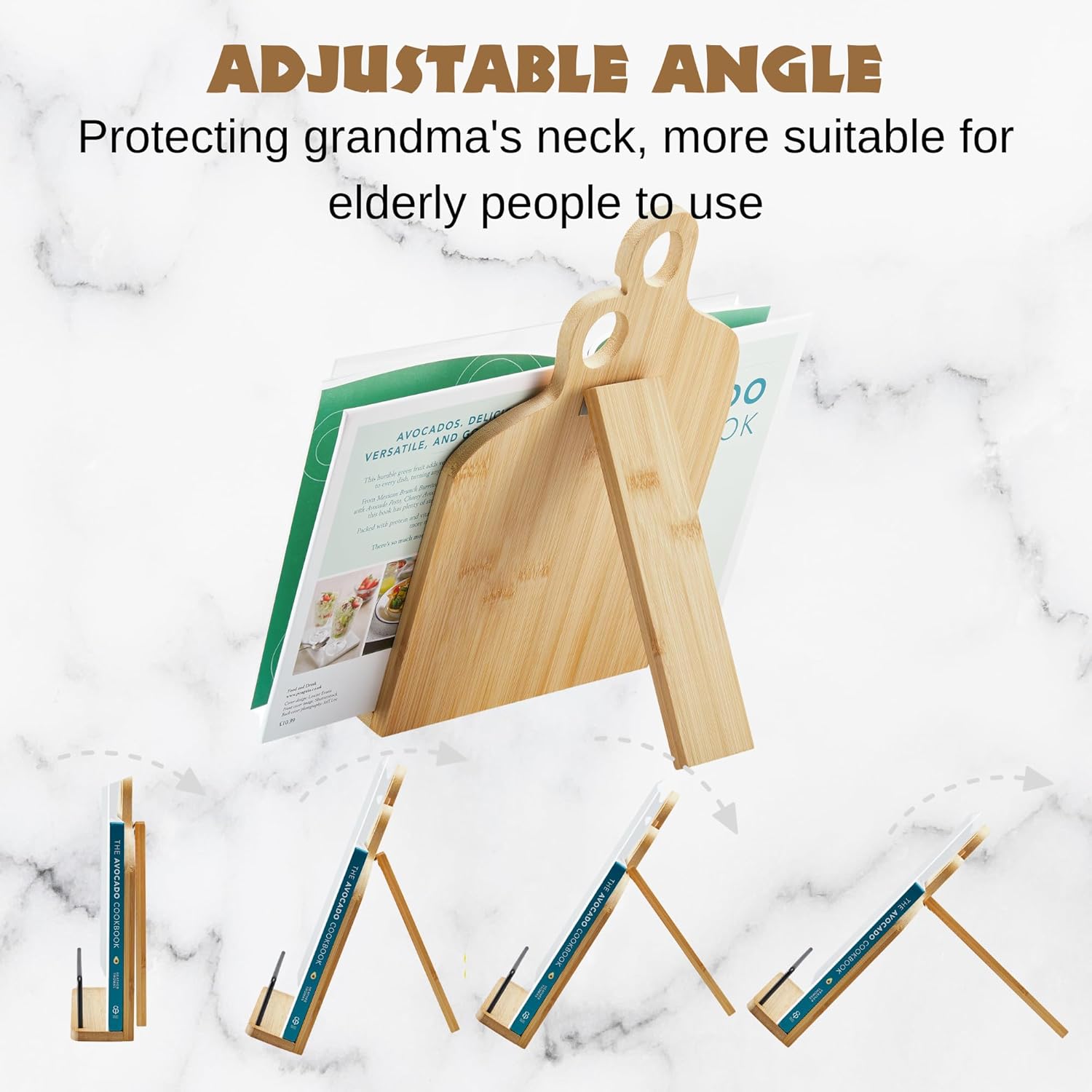 Bamboo Grandma Recipe Stand Comfort Style for Dependable Grandmas