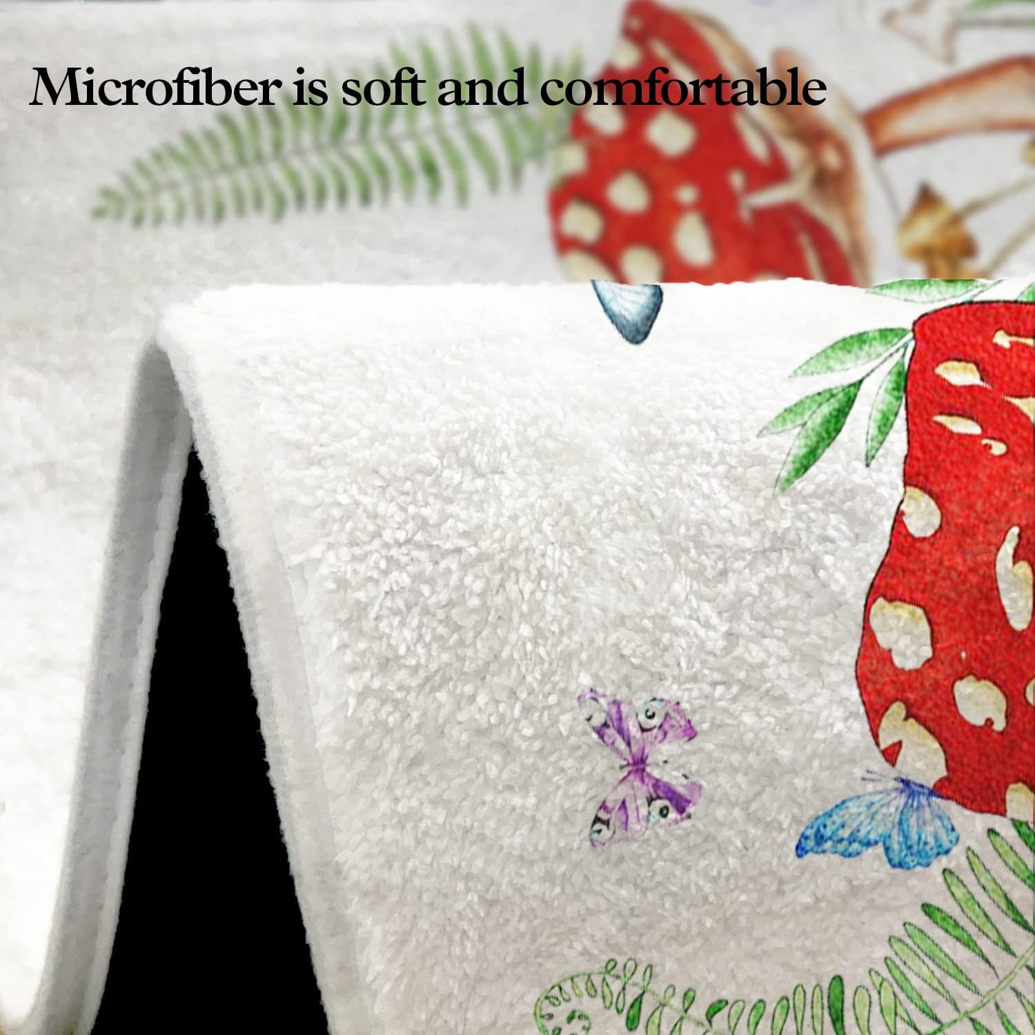 Twyt Decor Mushroom Imitation Cashmere Bathroom Mat Rug