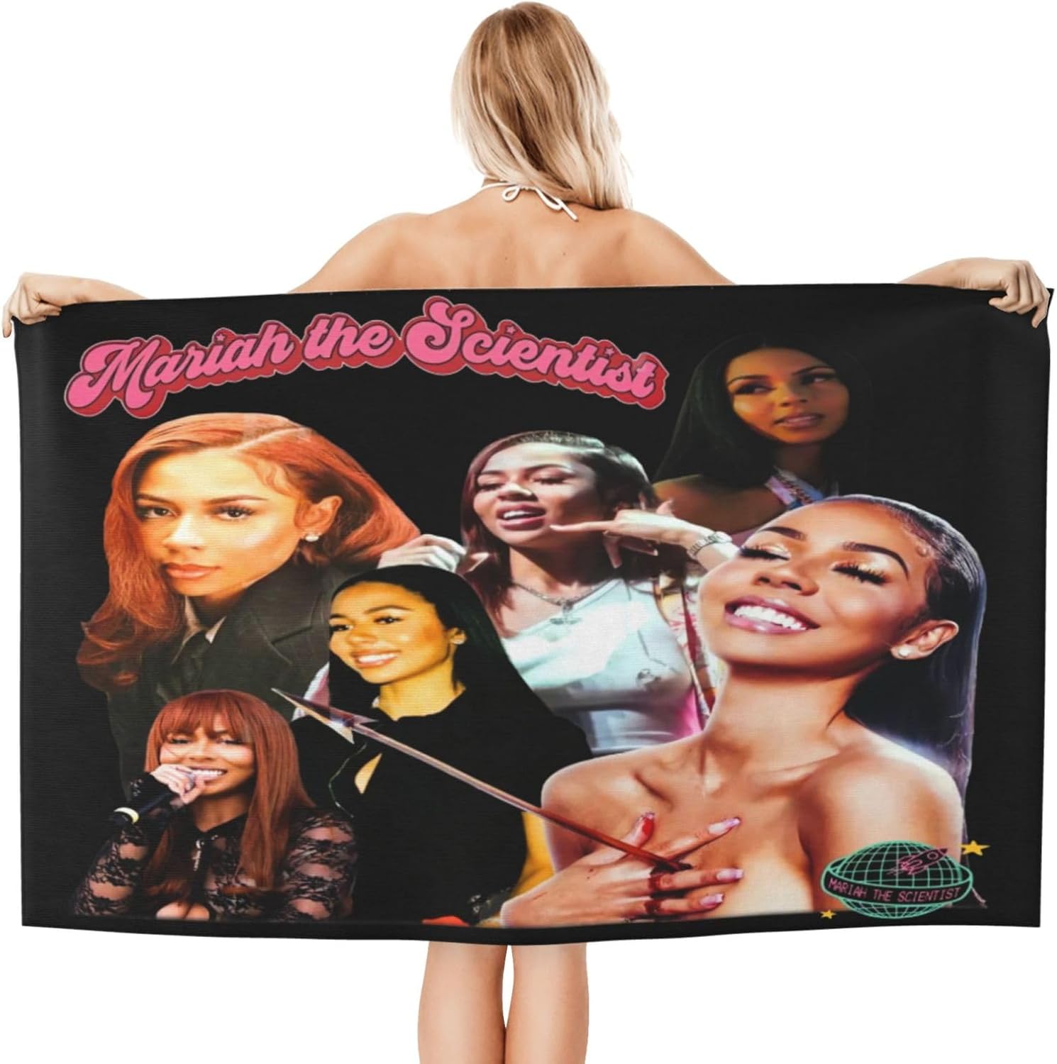 UtxnjsklMariah The Music Scientist Bath Towel
