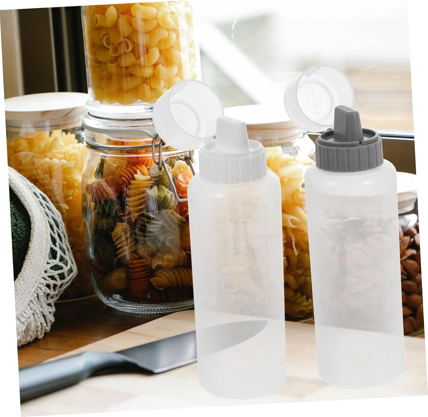 Premium Condiment Squeeze Bottles Set of 8