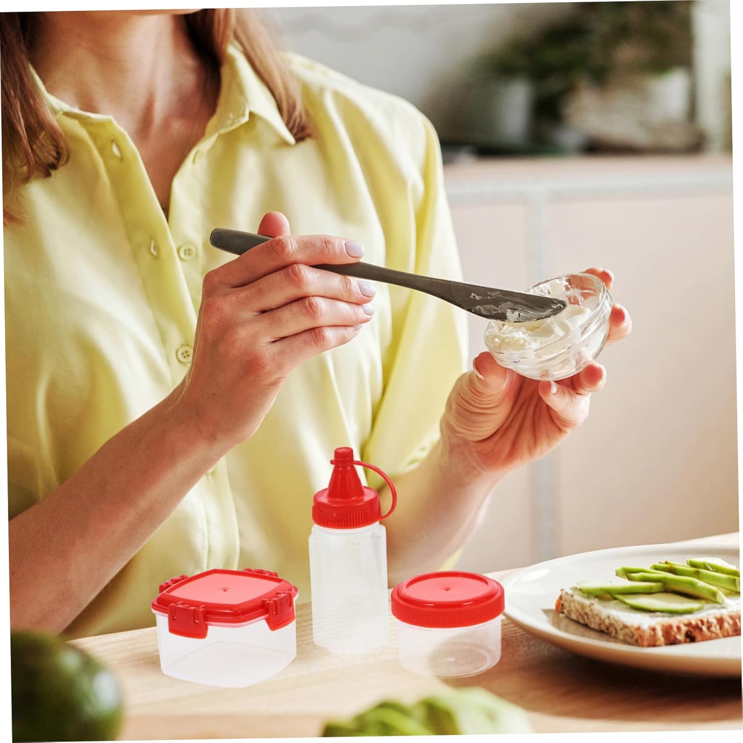 KICHOUSE Mini Sauce Dispenser Set